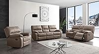 Vista 1 de Betsy Furniture Juego de sofá reclinable de microfibra para sala de estar 8007 (topo, sofá+sofá biplaza+sillón reclinable)