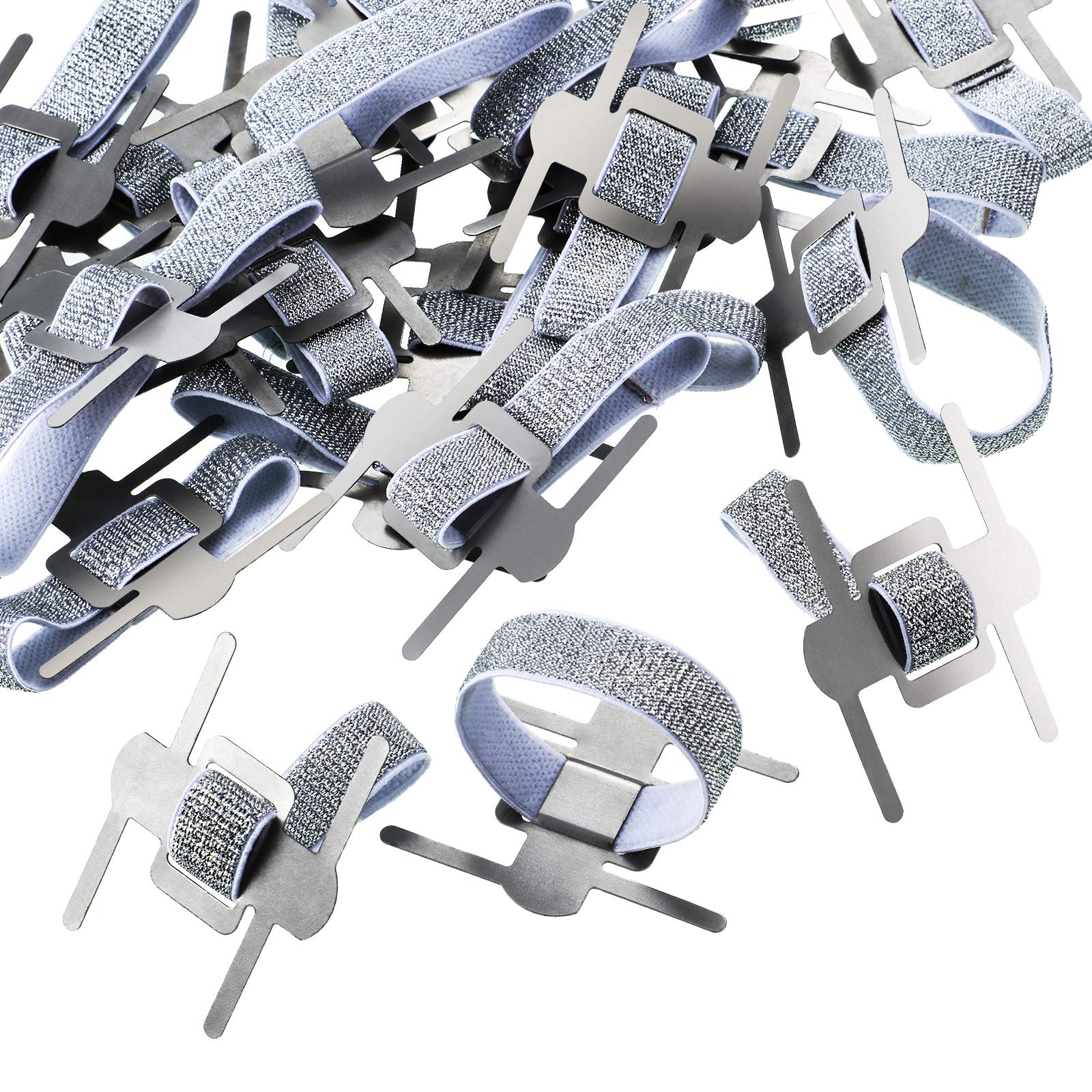 Elastic Wrist Corsage Bands, Elastic Wristlets for Wedding Prom Flowers (48 Pieces)