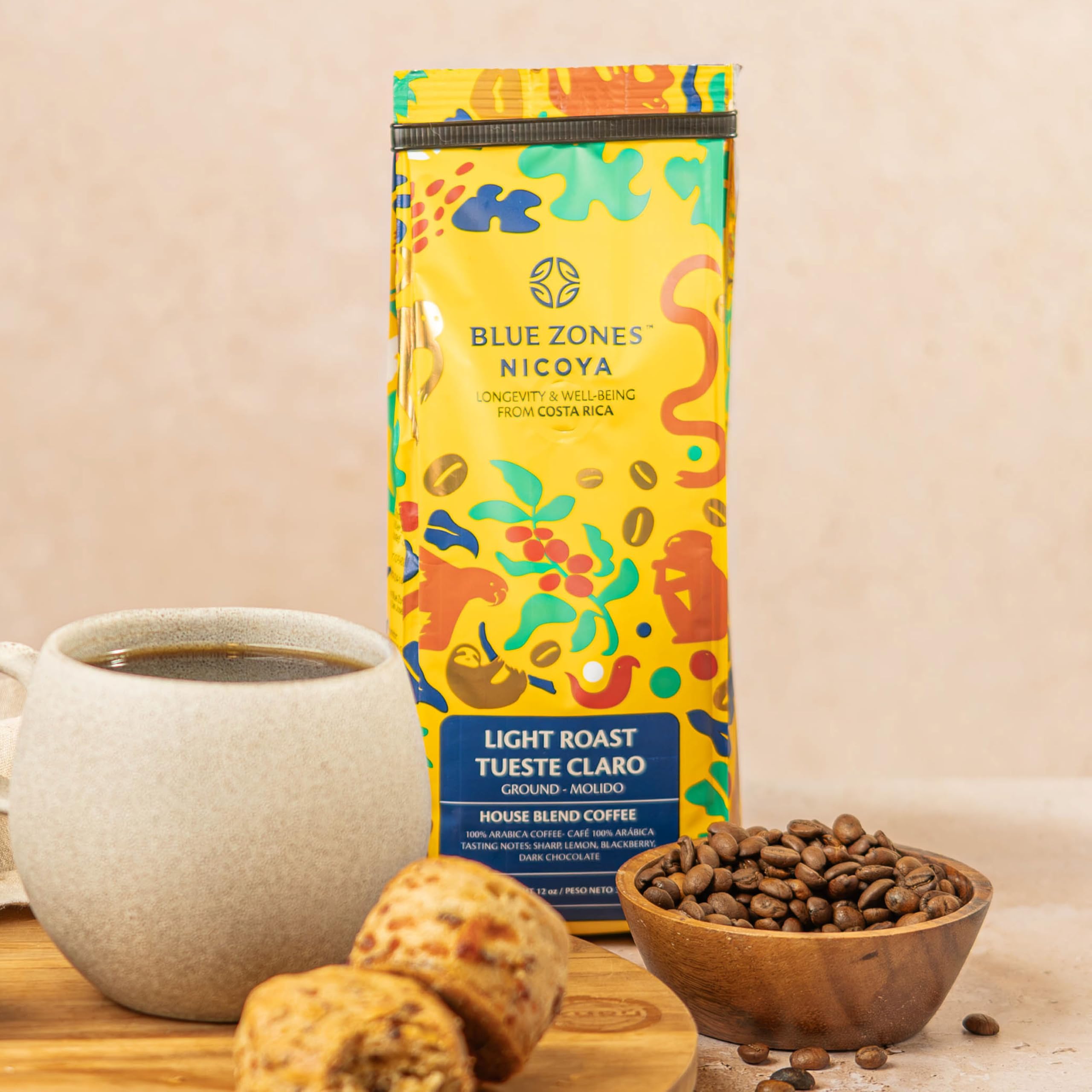 Amazon.com : Blue Zones Nicoya - House Blend Ground Coffee - 100