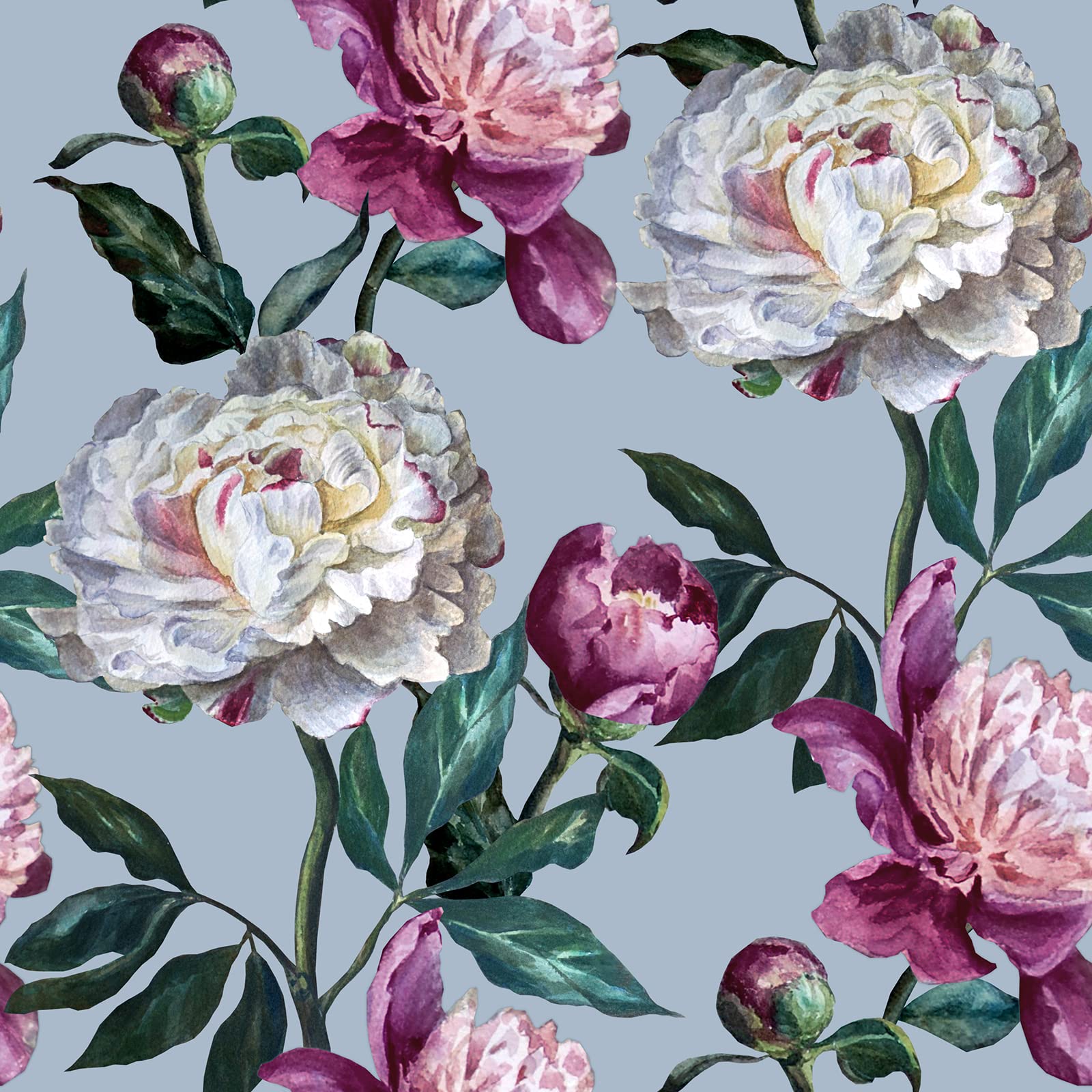 CHIHUT 壁紙シール 花柄 リメイクシート ブルー 薔薇 ローズ 44.5cmｘ6m ダイノックシート 部屋壁紙 クロス インテリアシール はがせる ボタニカル ふすま紙 襖 リフォーム カッティングシート 装飾 補修 防水 防汚 耐熱 賃貸ok 厚手 透けない シワ対抗 貼りやすい 初心者 DIY 家具 リビング テーブル トイレ 押入れ 引出し 本棚