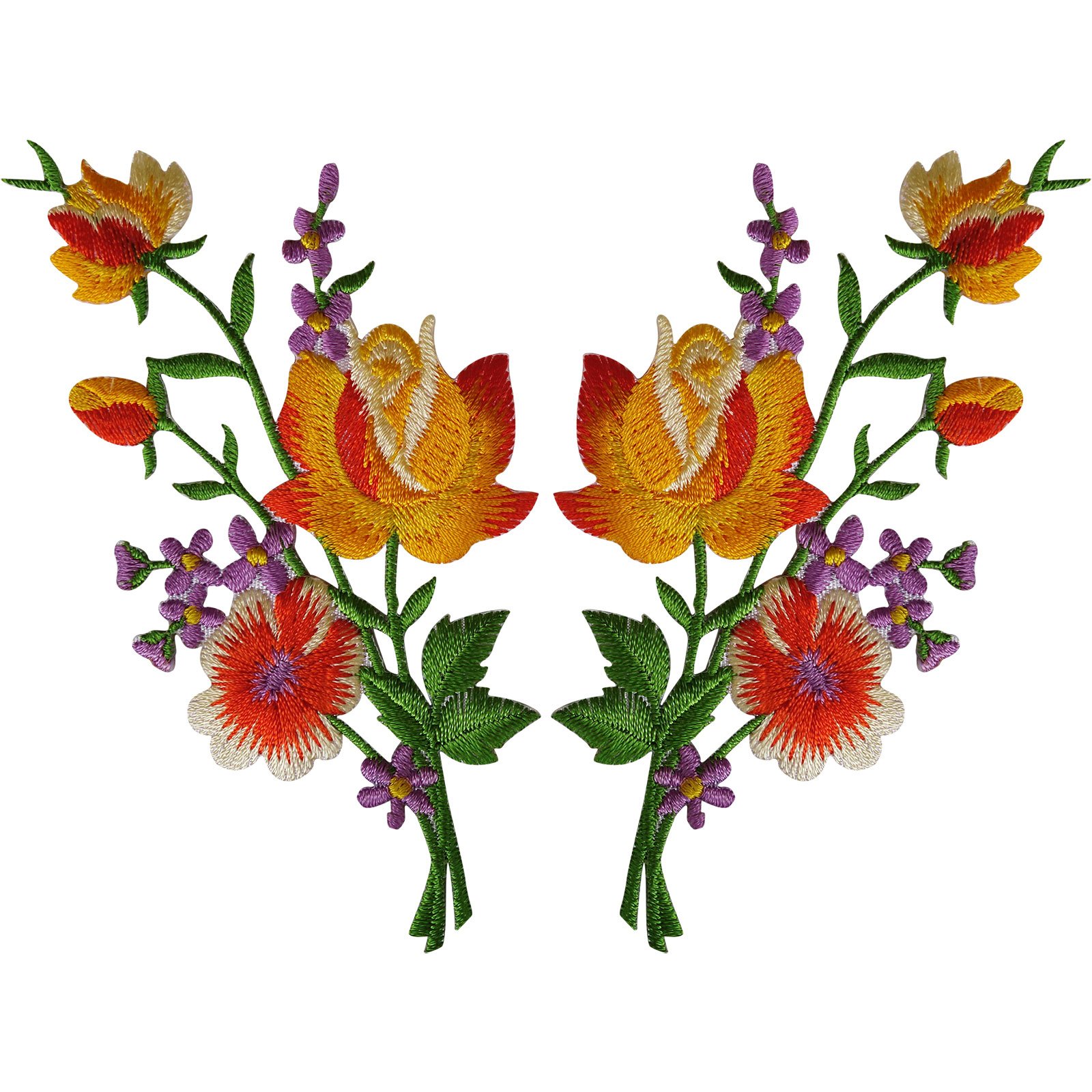 Toppa Ricamata Rosa - Applicazione A Ferro O Cucitura, 7x8.8cm, Per Jeans, Borse E Cappelli - Foto 13