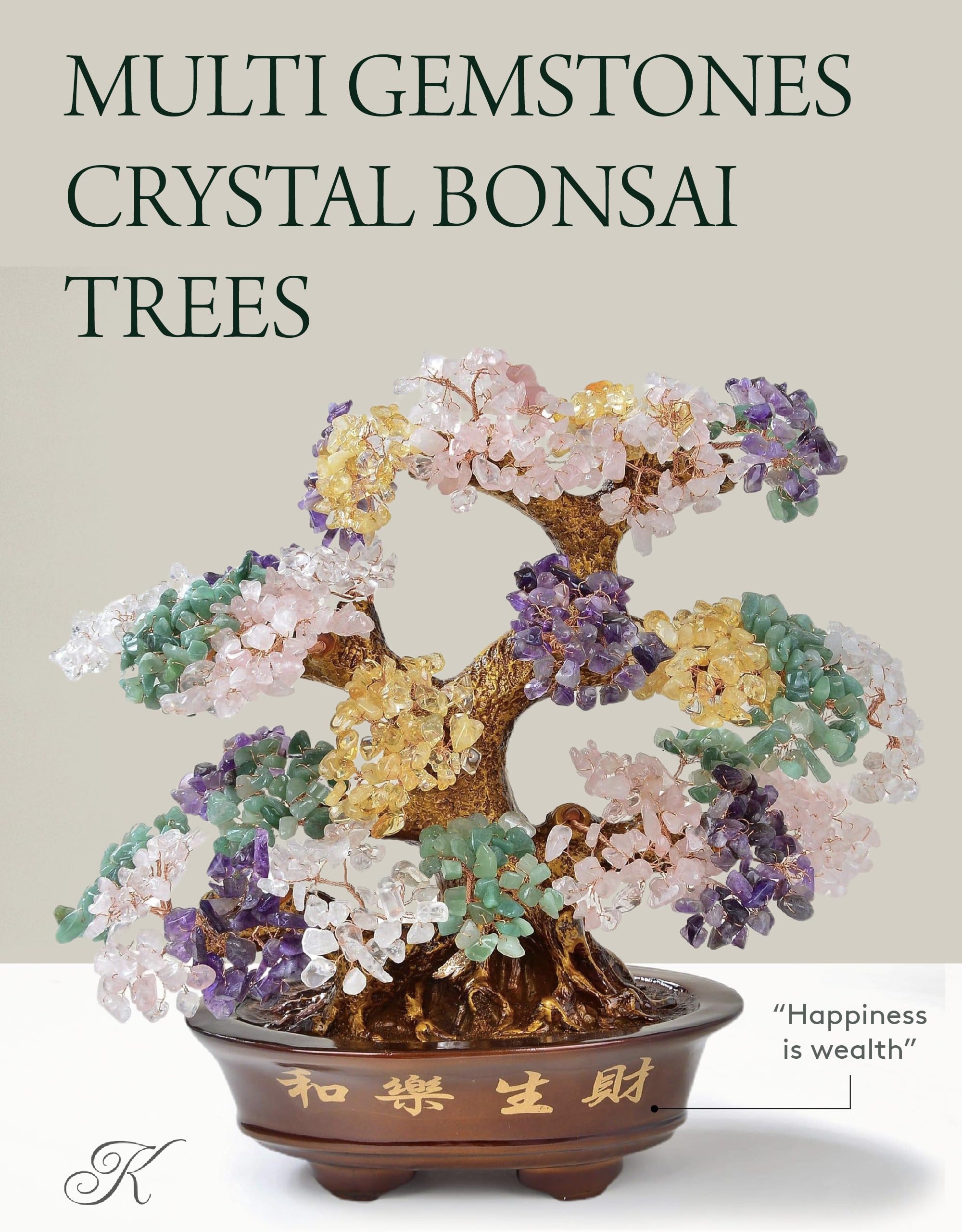 Amazon.com: KALIFANO Large Tree of Life (1,251 Gemstone Count) Chakra  Crystal with Healing Properties - Bonsai Feng Shui Money Tree for Healing  and Luck : Home & Kitchen