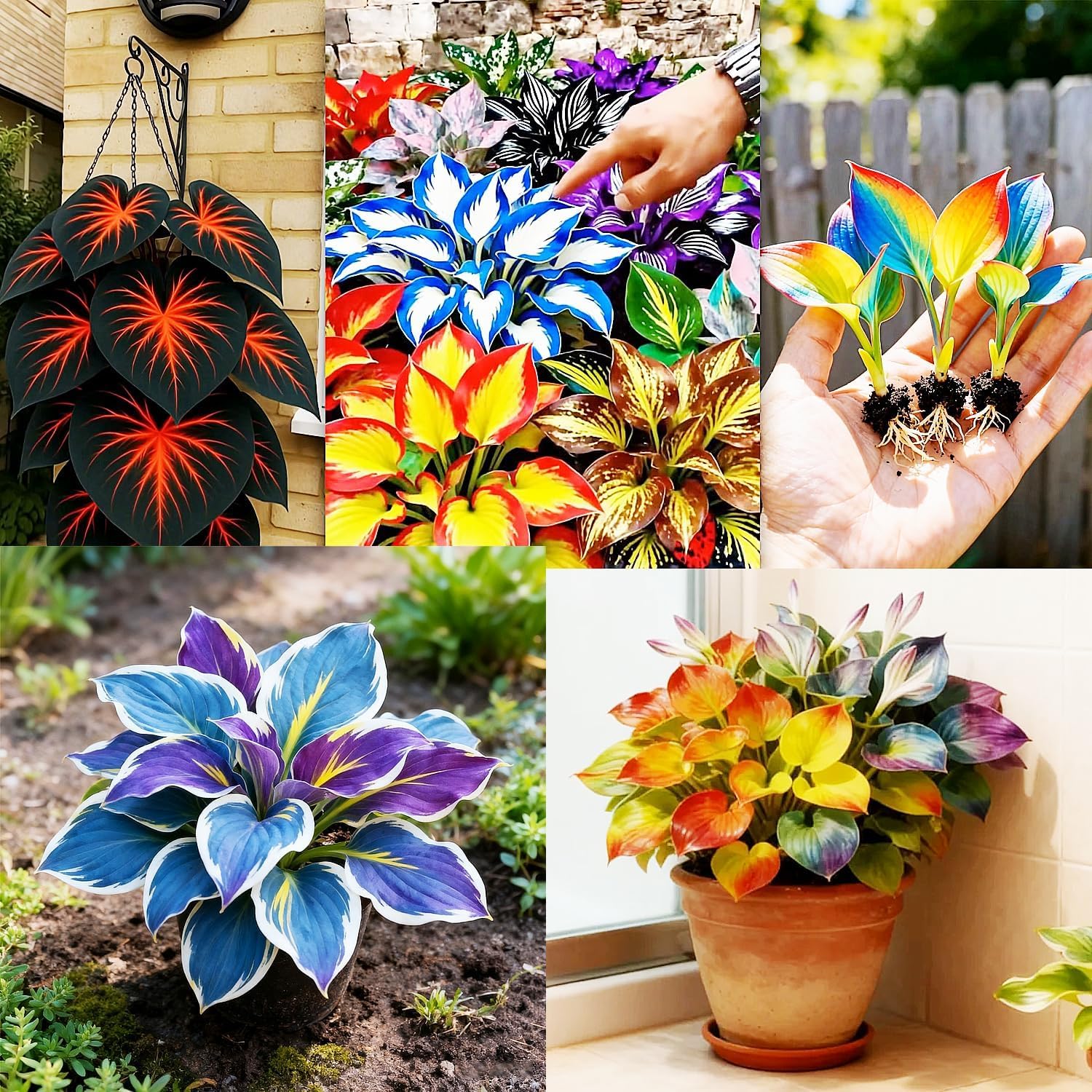 Amazon Brand - All Season Pack of 100 Hosta Flower Hybrid Flower Seeds for planting | 95% Germination Rate | Hosta Beej | Mix of 12 Colors | Mix for Home (50 Seeds)