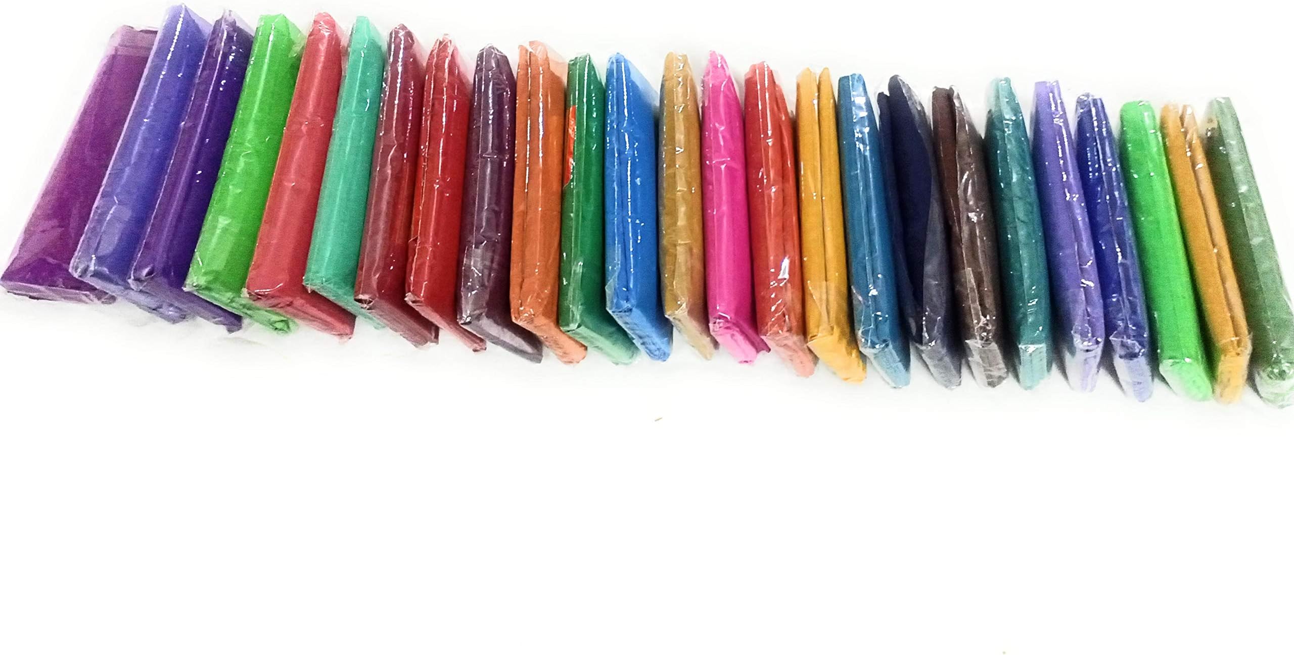 Cotton Colors Silk Blouse Piece Material for Women, Unstitched, Combo of 25 (1 meter each) - Navratri Special, Durga Puja Special, Oti Bharan, Ugadi Special -CA61