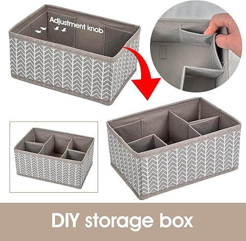 Miniatura 2 de VERONLY Contenedores de almacenamiento de cosméticos, organizador de maquillaje, caja de almacenamiento multifunción ajustable, divisor de cajón de