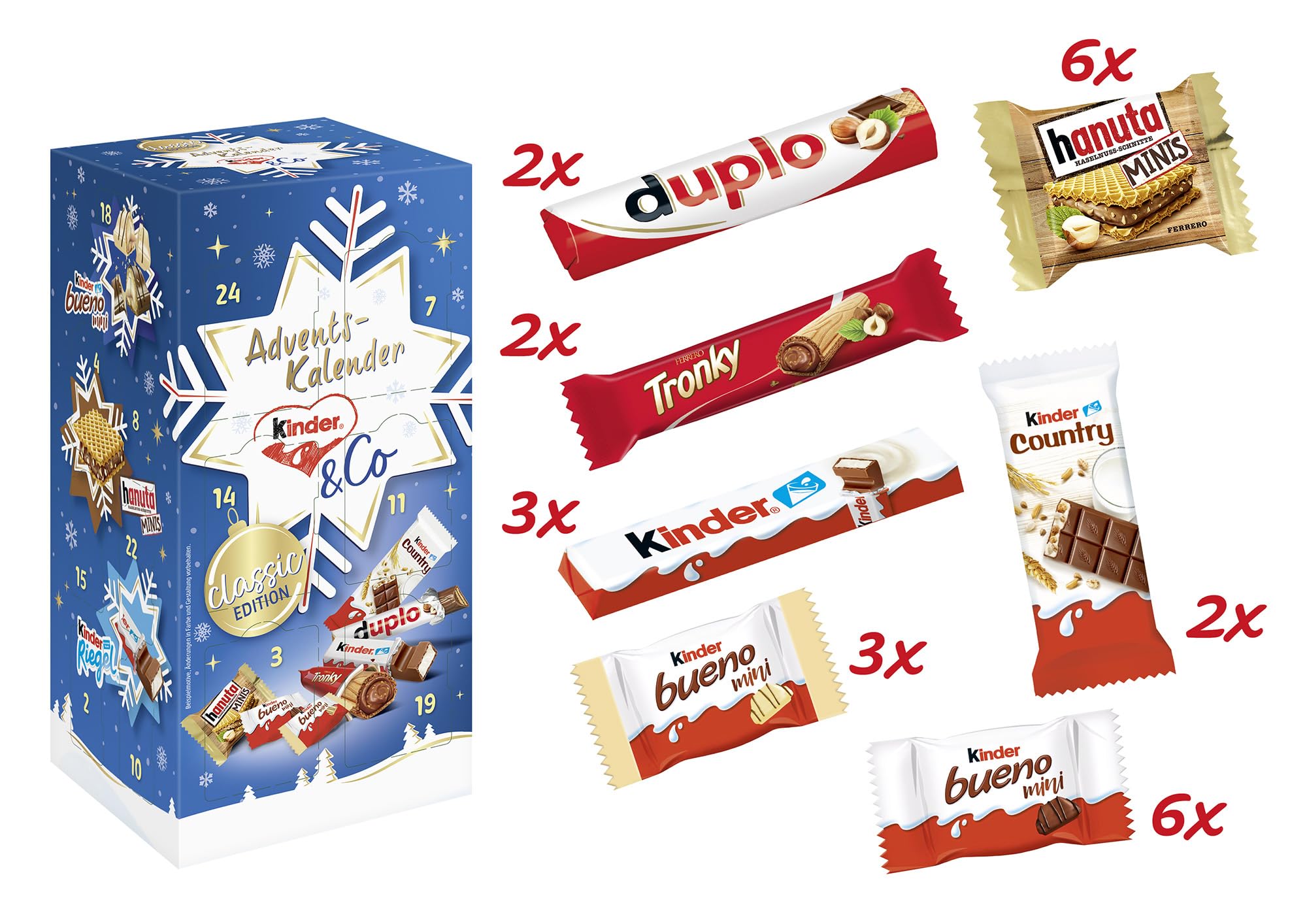 Ferrero Calendario de Adviento con Chocolate 295 g
