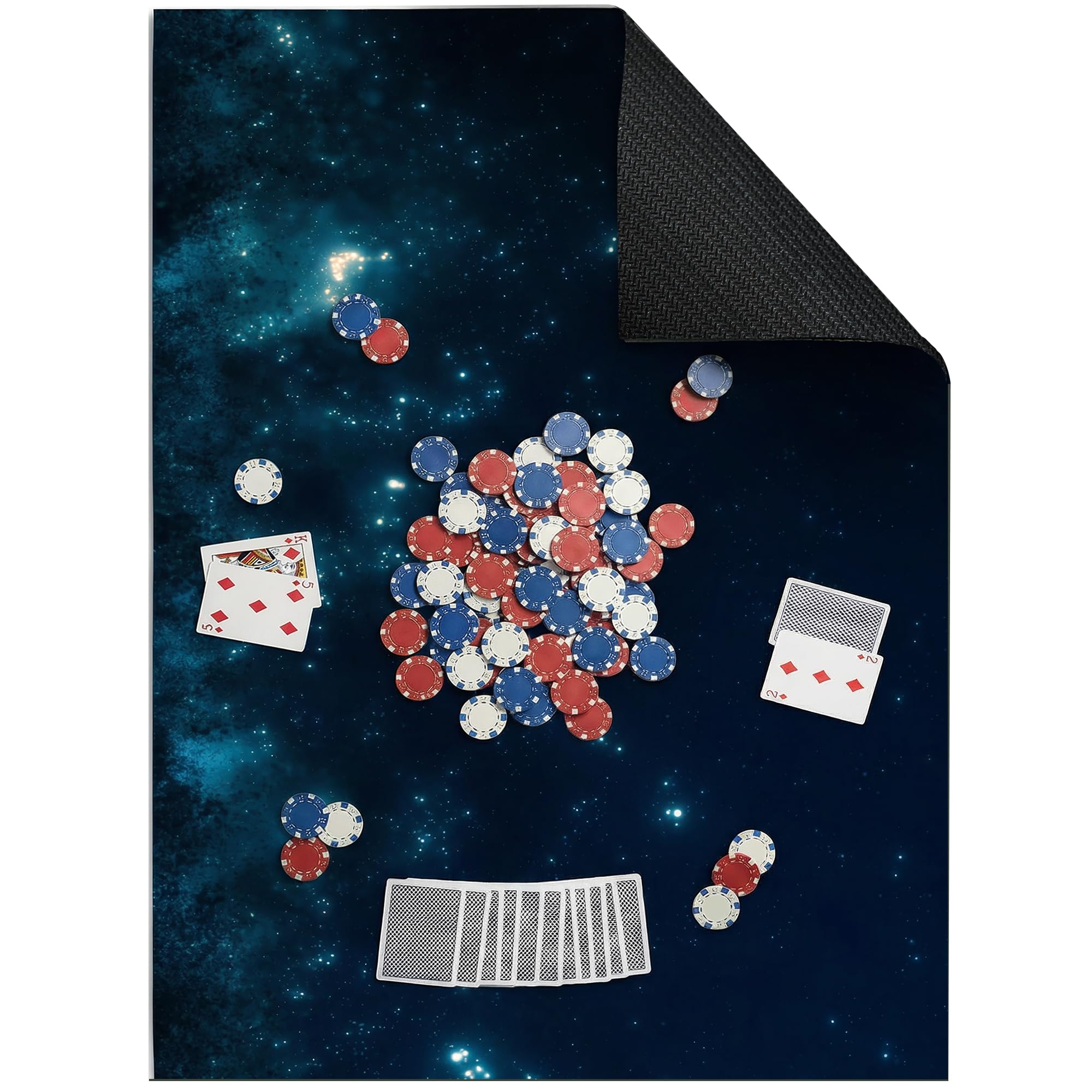 Mata do gier planszowych na stół 80 x 130 cm, wodoodporna neoprenowa mata do gier do mahjonga, pokera, gier planszowych, gier karcianych, gier kafelkowych, domino i RPG – duży przenośny