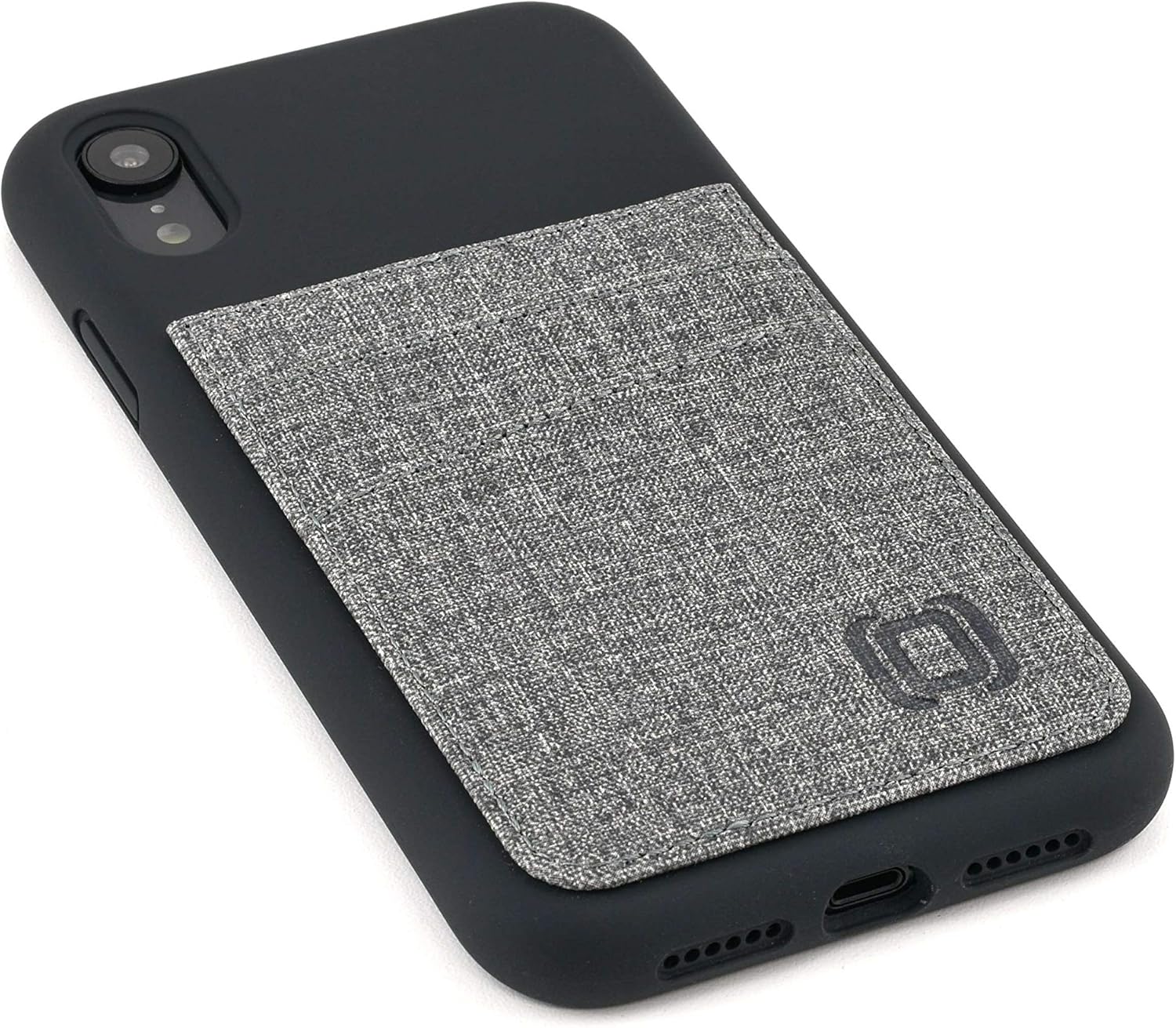 Dockem Wallet Case for iPhone XR; Liquid Silicone Protective Card Case with Built-in Metal Plate for Magnetic Mounting & 2 Credit Card Holder Slots (6.1", M2L M-Series, Black w/Grey) - Image 7