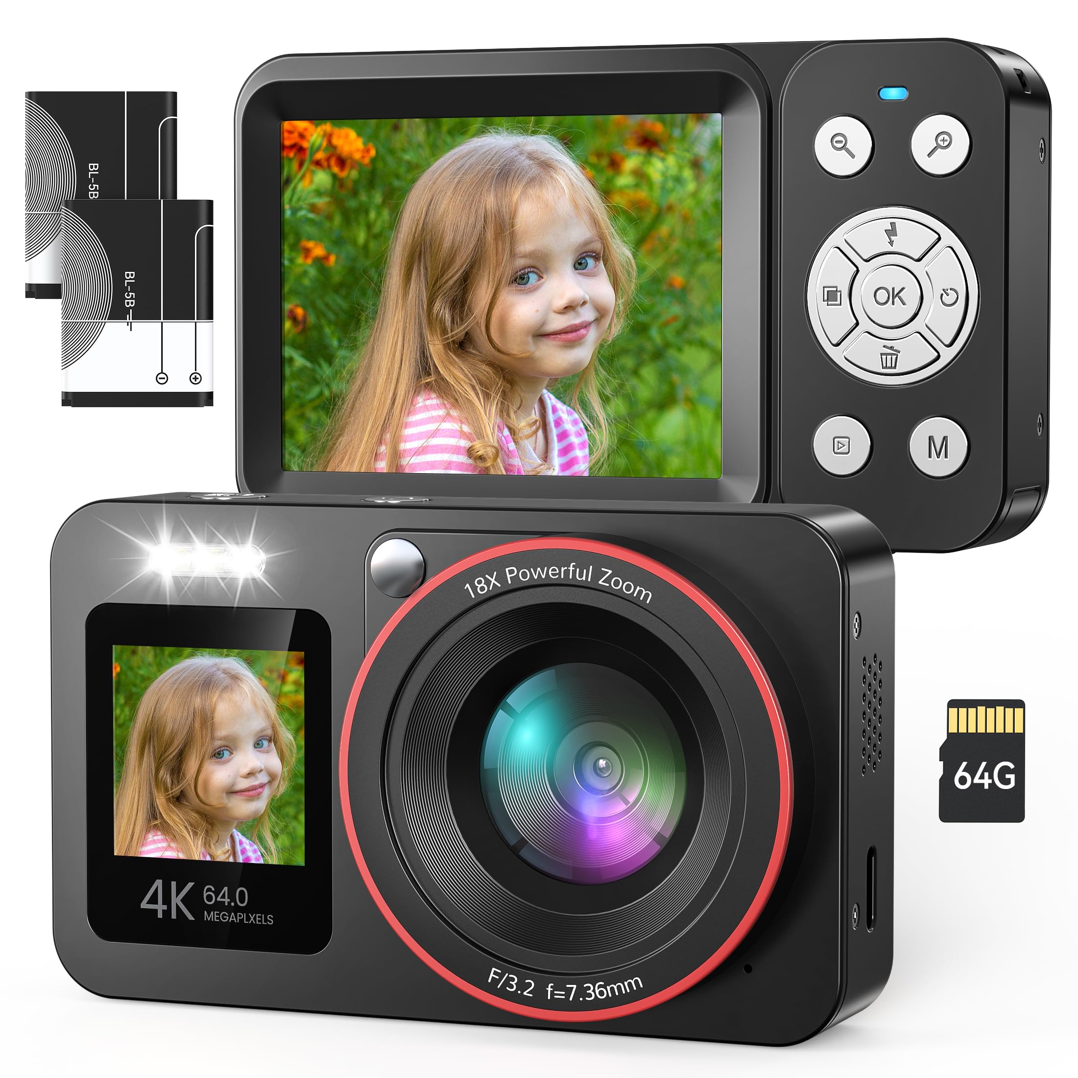 Fotocamera istantanea digitale per bambini, camera per bambini con