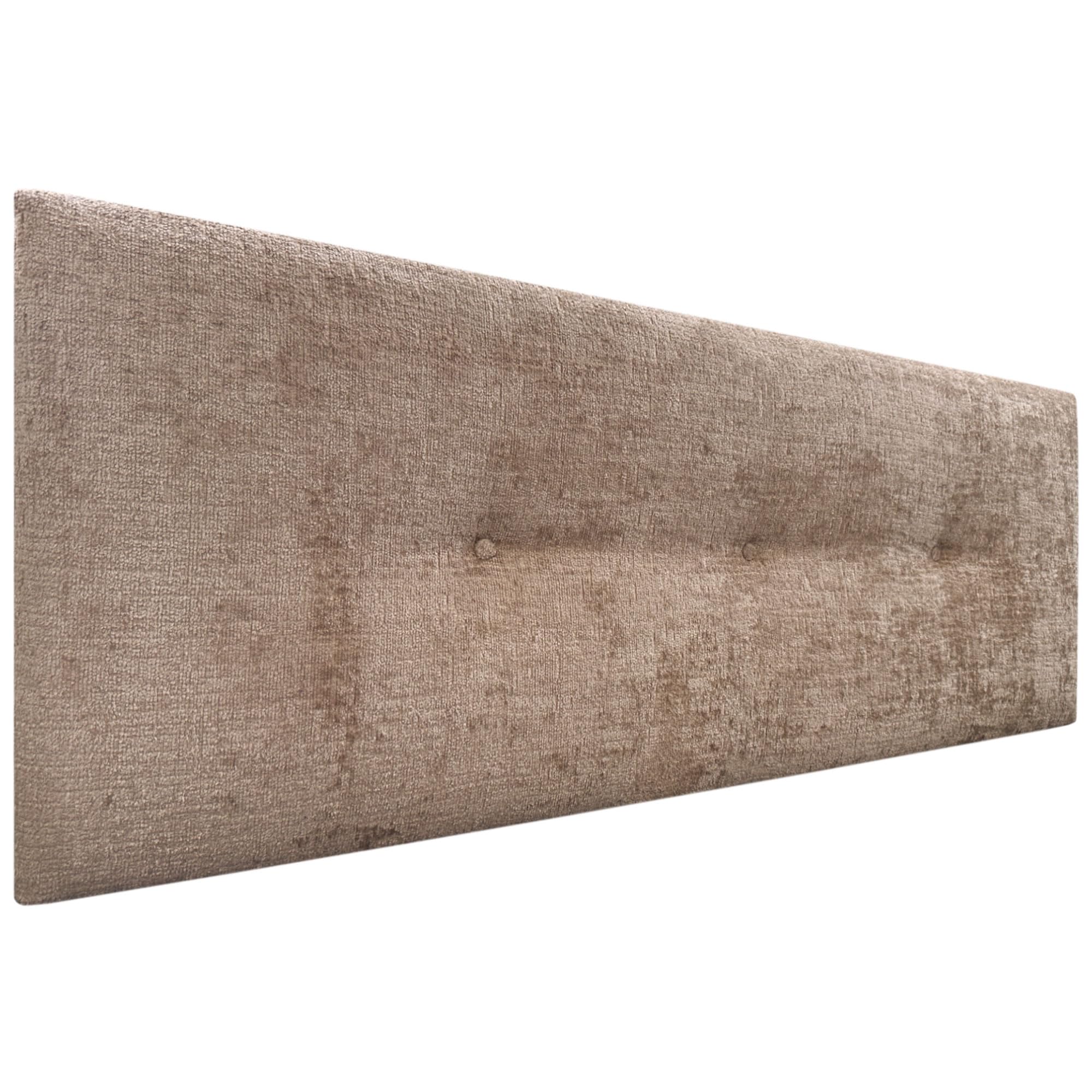 DHOME Tête de lit en Laine Naturelle avec Boutons Tête de lit tapissée Chambre à Coucher Literie tapissée Winter Luxury (Leine Brune, 160x50cm (150/160))