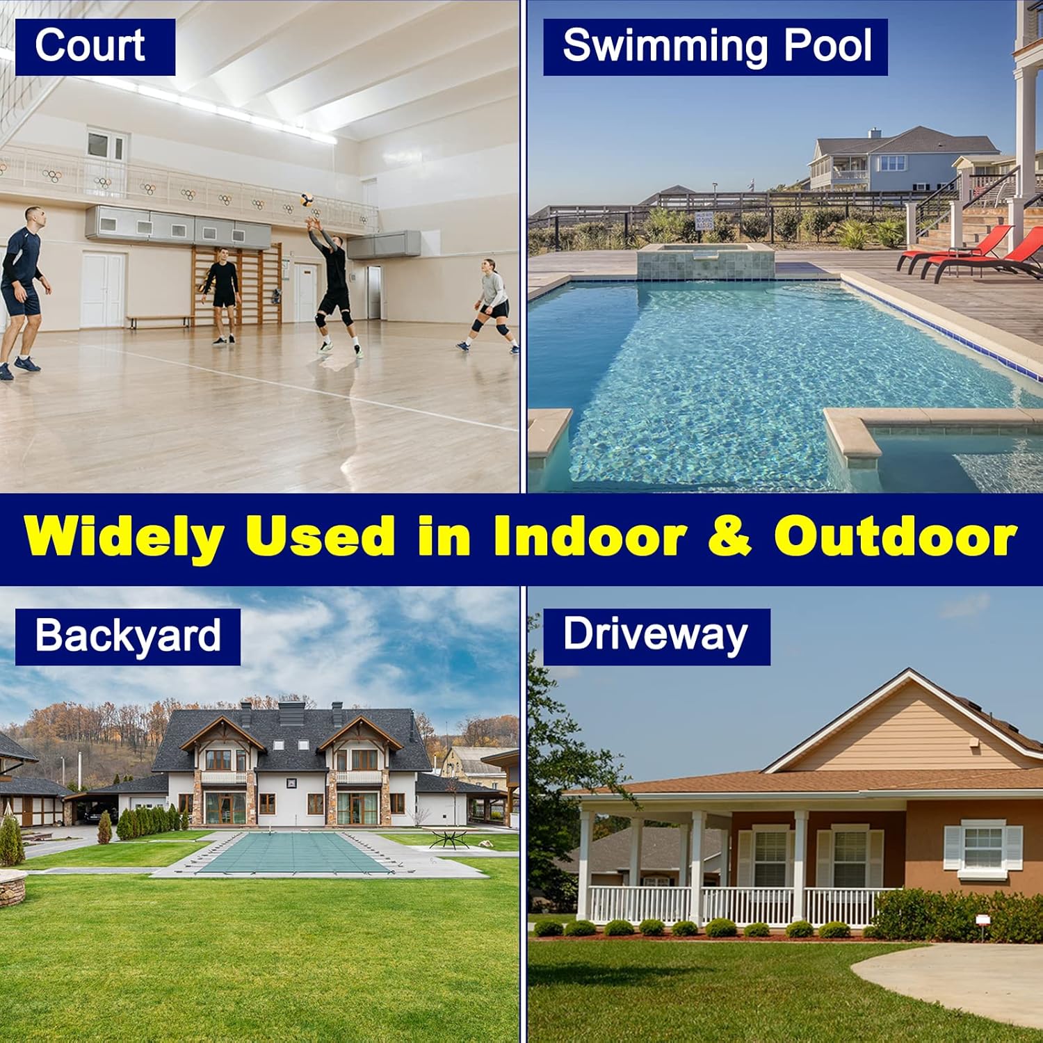 PATIKIL Portable Pickleball Net Outdoor, 22FT Regulation Size Net with Metal Frame Stand Carry Bag for Driveway Backyards Indoor Outdoor Game, Black