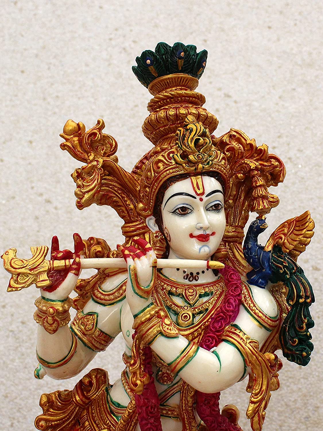 Kaka jiji Handicraft 15 Inches Radha Krishna Murti Statue for Home Temple and Puja on Janmasthami II Multi Color Radha Krishna Pack of 2 (Modal - 3) 3