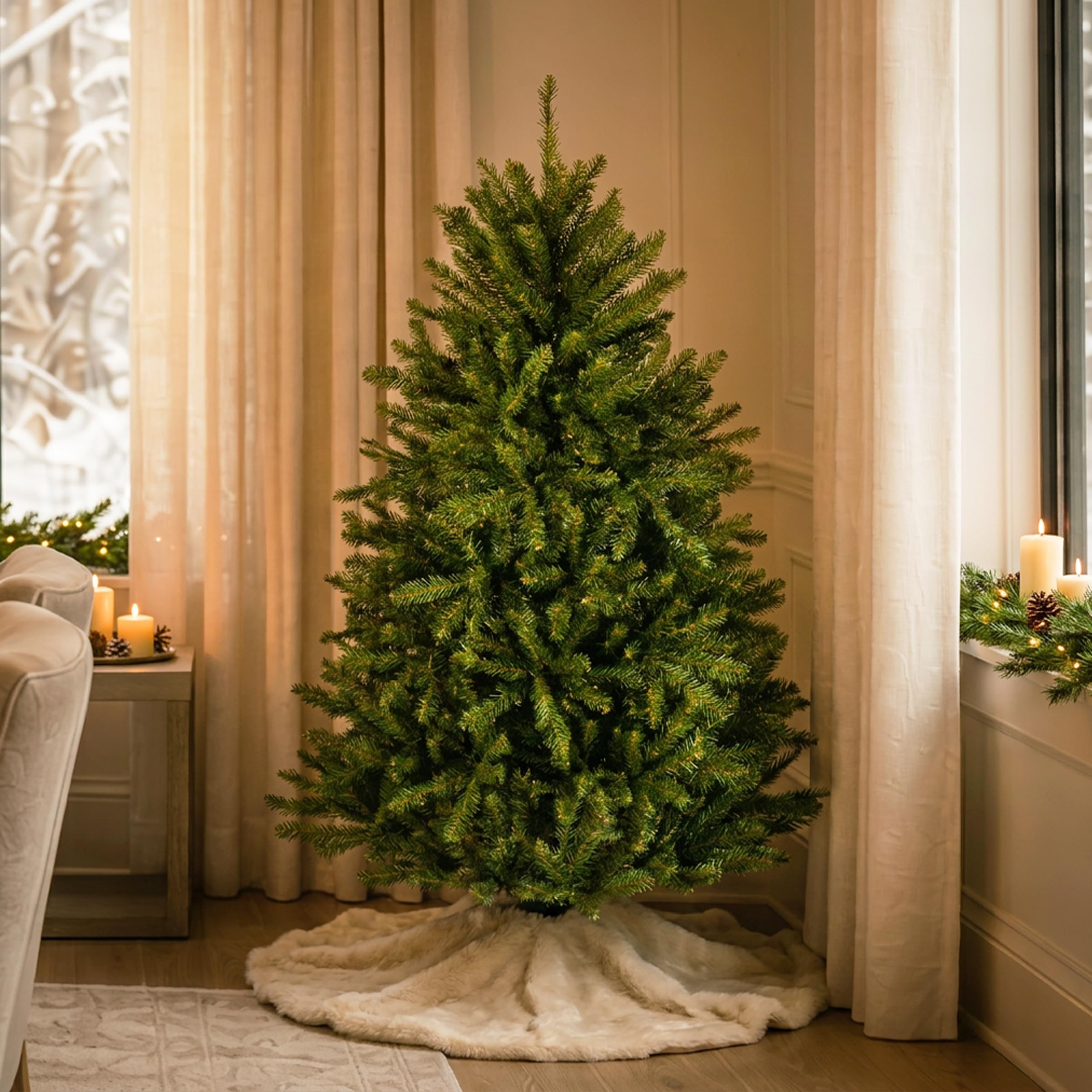 Amazon.com: National Tree Company 4.5ft Unlit Dunhill Fir