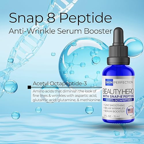 Miniatura 7 de Skin Perfection Snap 8 Peptide Serum Anti-Aging Serum Booster Línea de Expresión Arrugas DIY Mezcla de péptidos en cualquier crema facial Pies de