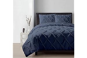 Pinch Pleated Pintuck Duvet Cover Set King