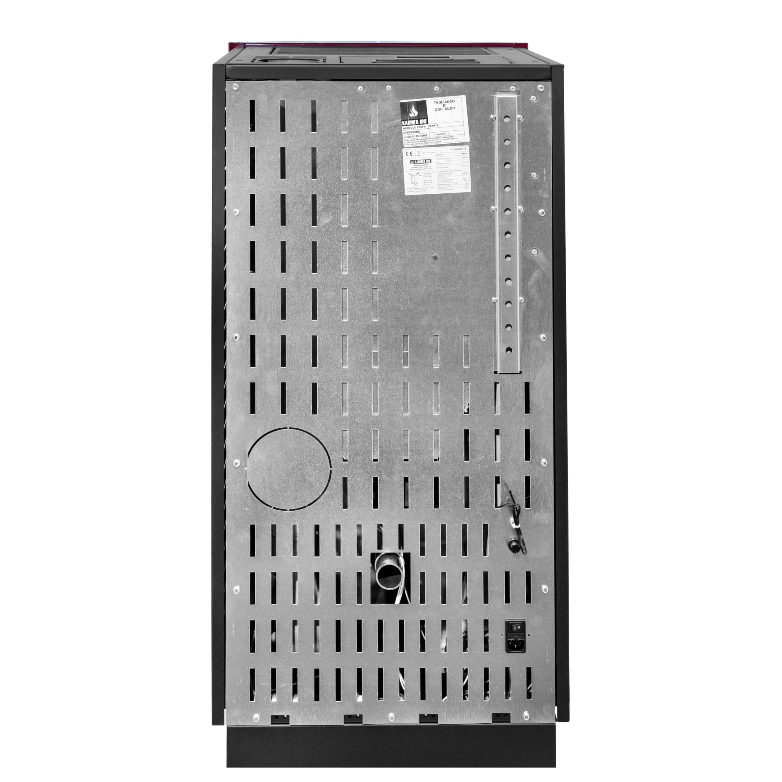 EIDER BIOMASA Estufa de Pellets MARTE – 8,55 kW – Rendimiento 90% – Tolva 17 kg – Hasta 252 m³ – Programación Semanal – Pantalla Digital – Salida 80 mm – Clase Energética A+