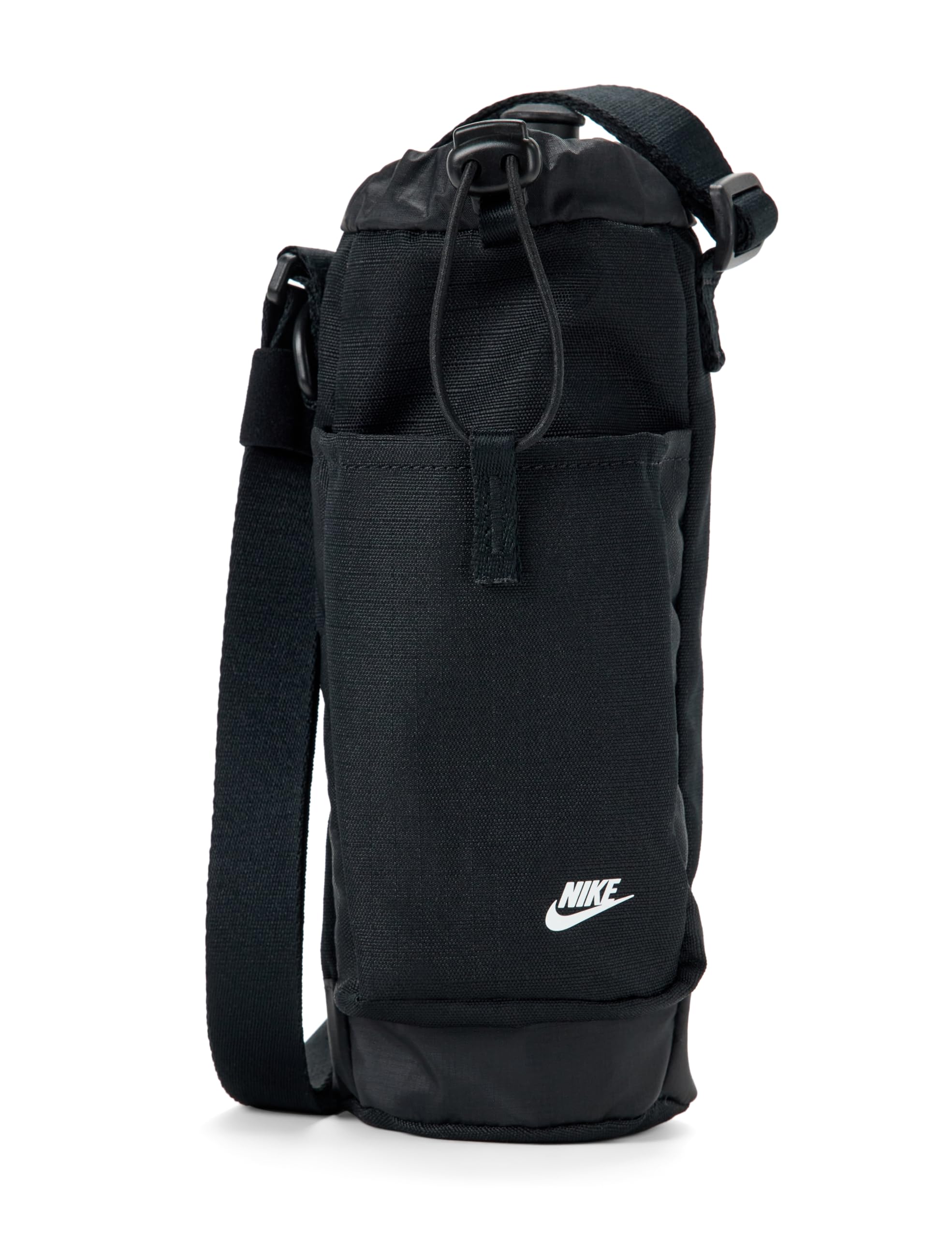 Nike Club Hydration Carrier Water Bottle Holder Bottle Carrier Running Training Fitness Hydration Accessory, Black/Black/White, One Size