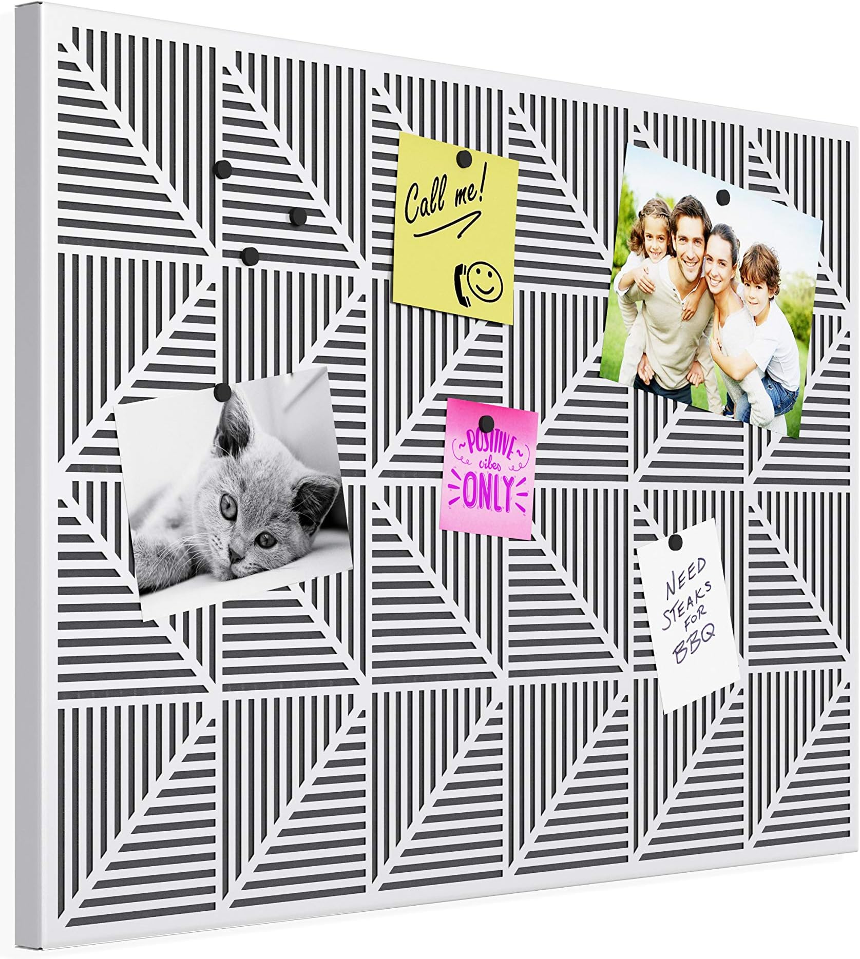 Umbra Trigon, Wall Mounted Bulletin Board, Magnetic Board, and Message Board, White