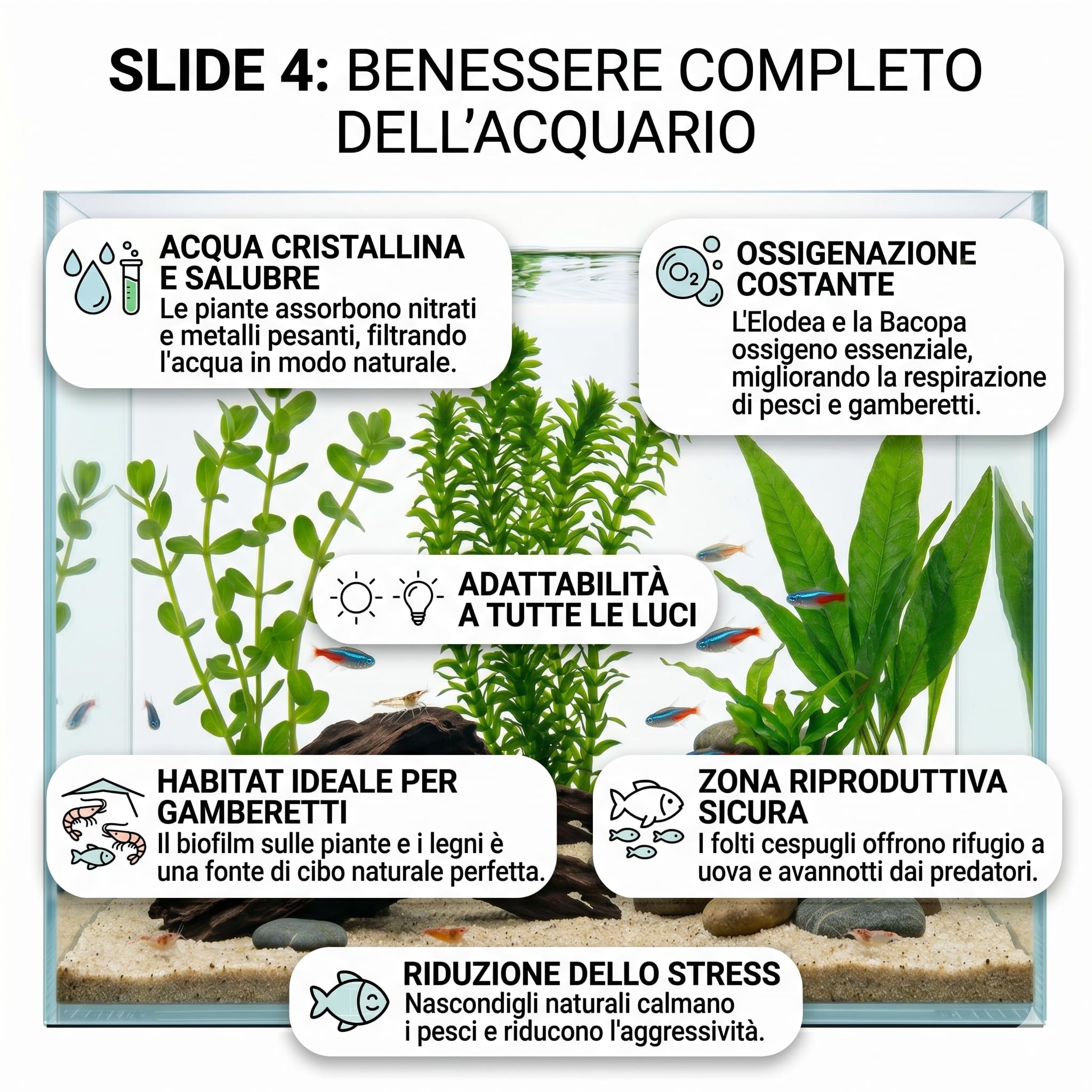 Set 3 Piante Vere Acquario: Bacopa, Elodea Densa, Microsorium Pteropus - Kit Piante Vive per Pesci d'Acqua Dolce, Facili da Coltivare e Ideali per Principianti in Ogni Acquario
