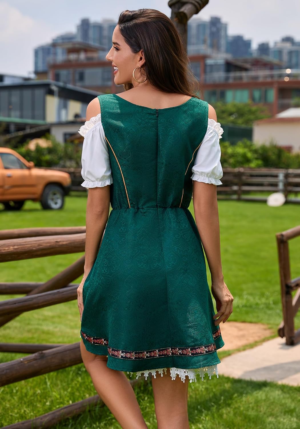 Oktoberfest outfits Dirndl Dress Costume for Women German Traditional Bavarian Carnival - Image 5