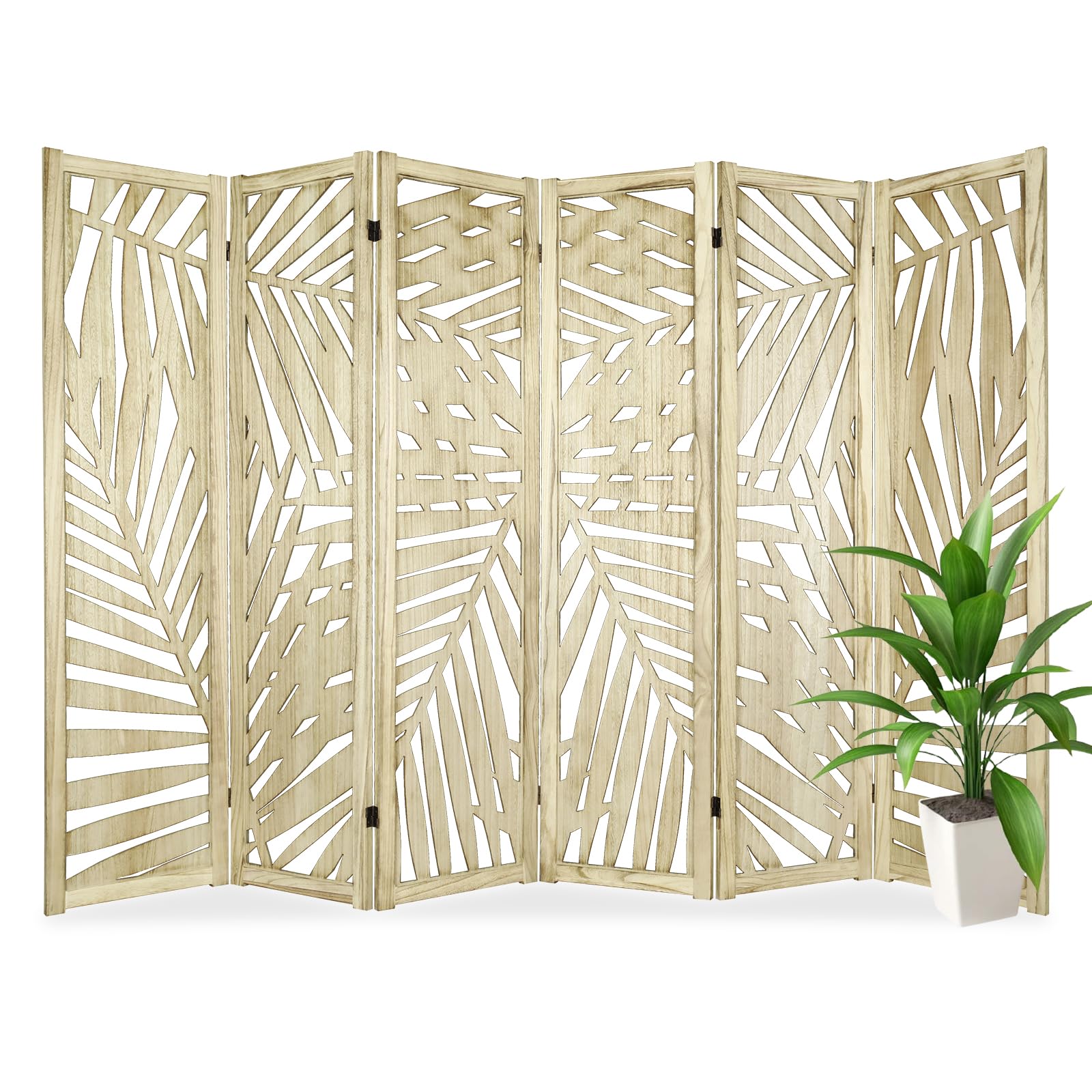 Snapklik.com : 6 Panel Room Divider, 5.6FT Portable Wall Dividers, Room ...