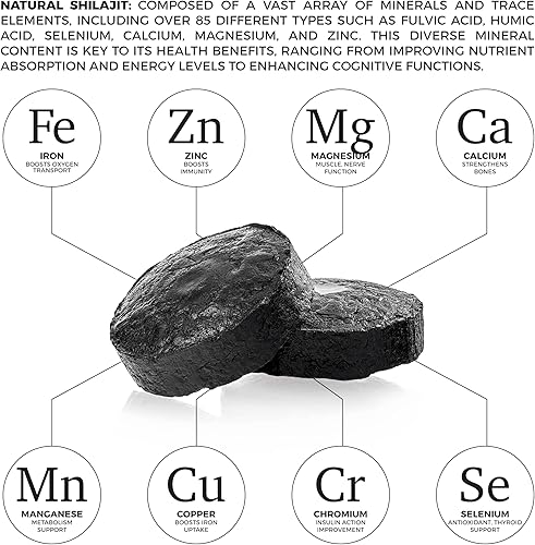 Miniatura 4 de Natural Shilajit Tabletas  120 unidades, secado al sol 100% puro Shilajit para hombres y resina natural Shilajit  Shilajit para hombres y mujeres
