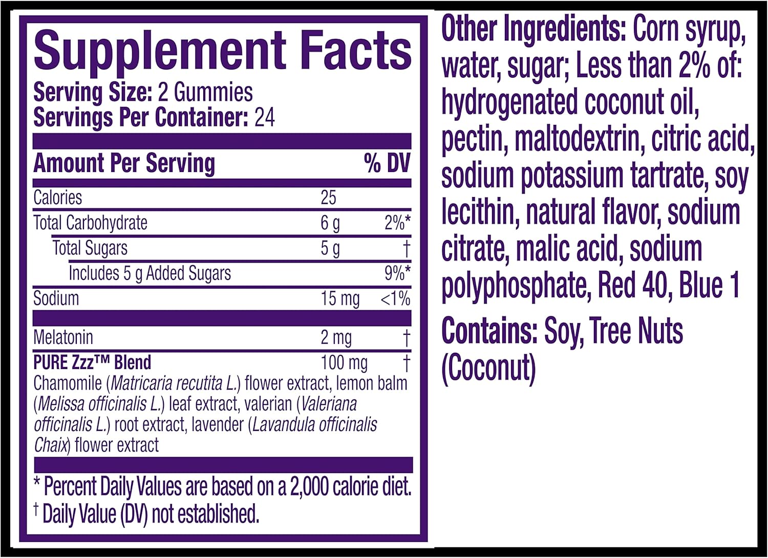 ZzzQuil Pure Zzzs, Melatonin Sleep Aid Gummies with Lavender, Valerian Root and Chamomile, Natural Wildberry Vanilla Flavor, Non-Habit Forming, Drug-Free, 48 Count (Pack of 3)