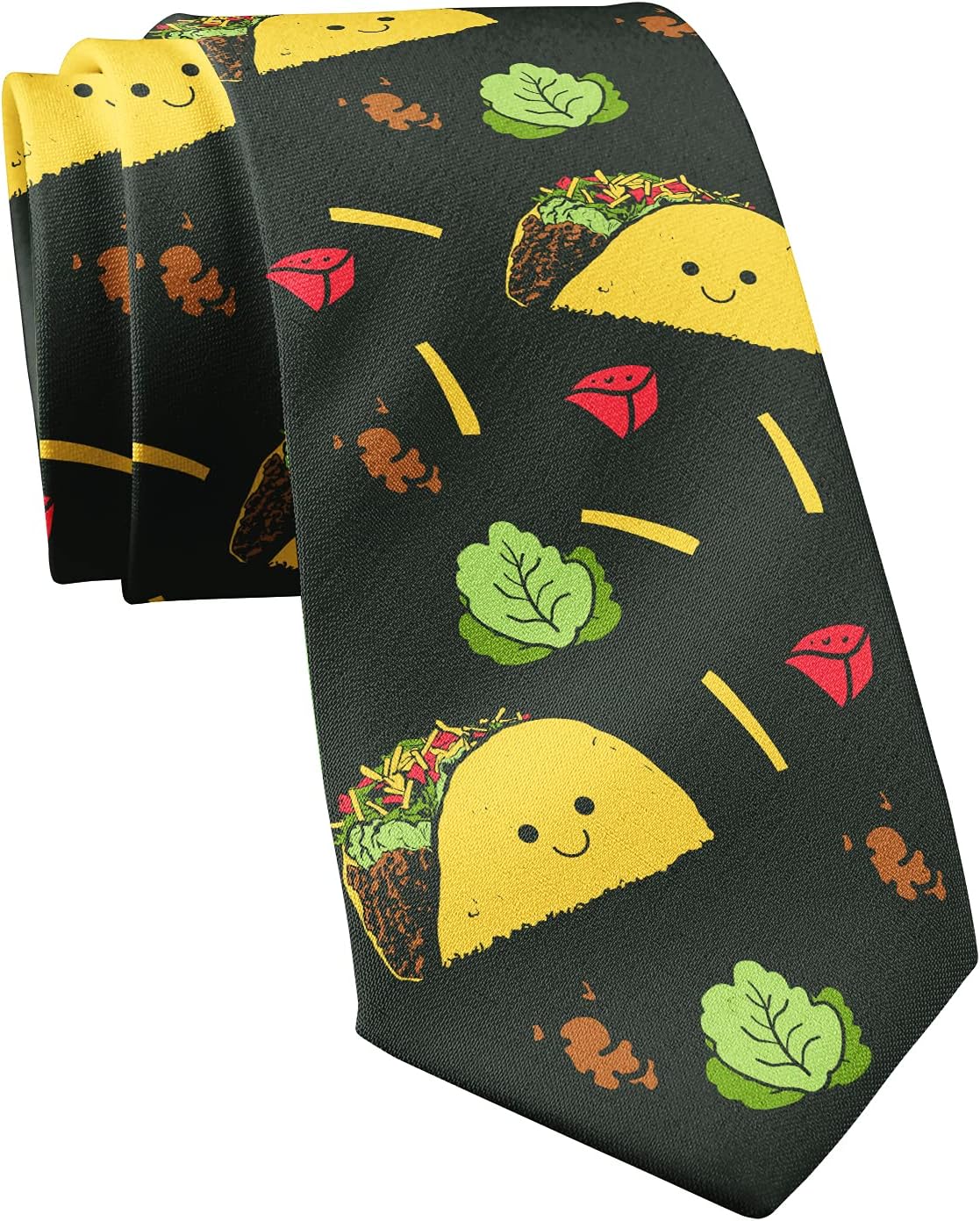 Tacos Necktie Funny Taco Tie Novelty Necktie for Men Food Lovers | Funny Tie for Men,Humorous Office Menswear, Cinco de Mayo Event, Outfit Accessory, Funny Necktie, Cinco De Mayo , Cool Food,