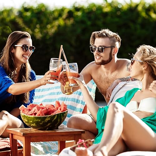 Miniatura 2 de Bambaw - Pajitas reutilizables de bambú, sin BPA - Alternativa ecológica a las pajitas de plástico - Pajita de bambú resistente y duradera,