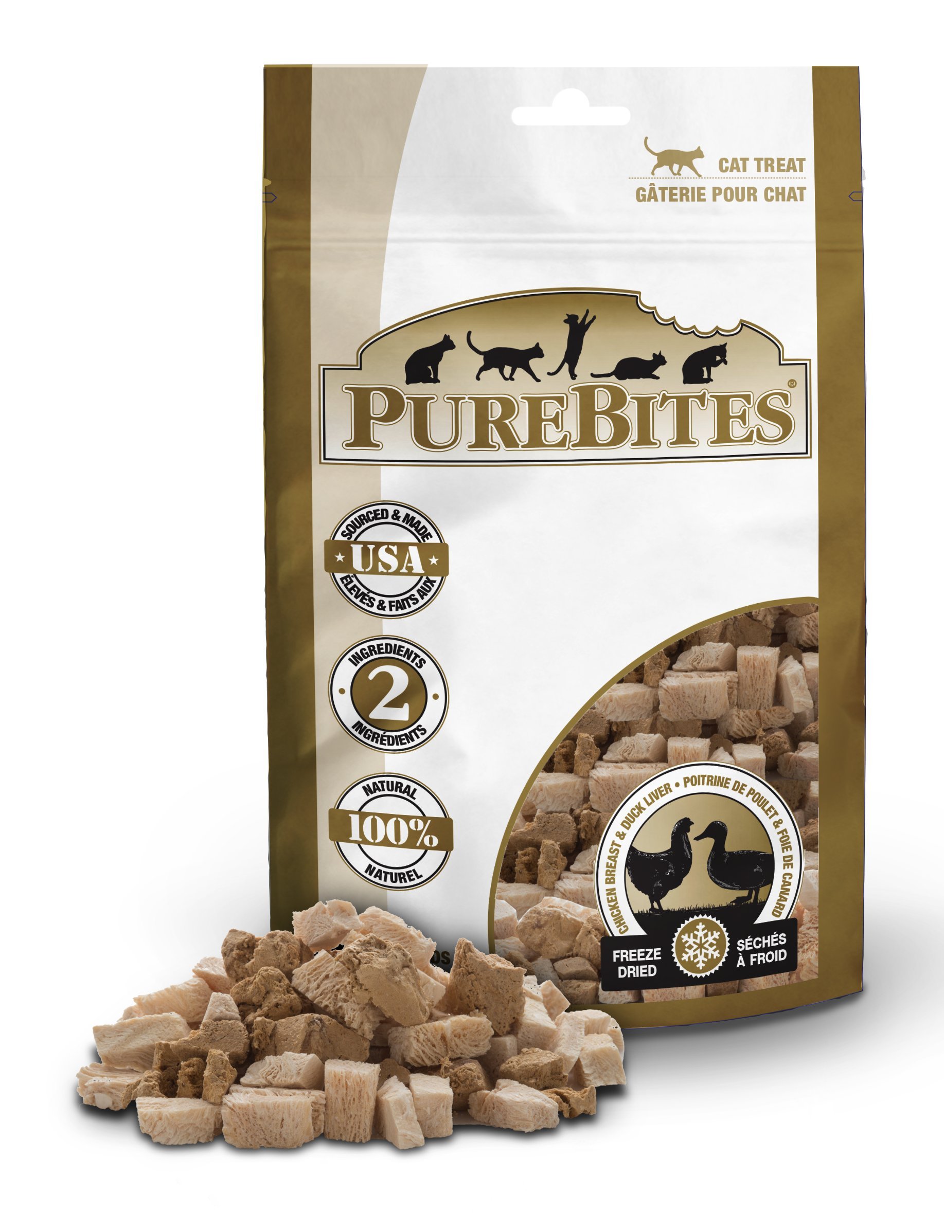Purebites Chicken Breast & Duck For Cats, 1.12Oz / 32 G- Value Size