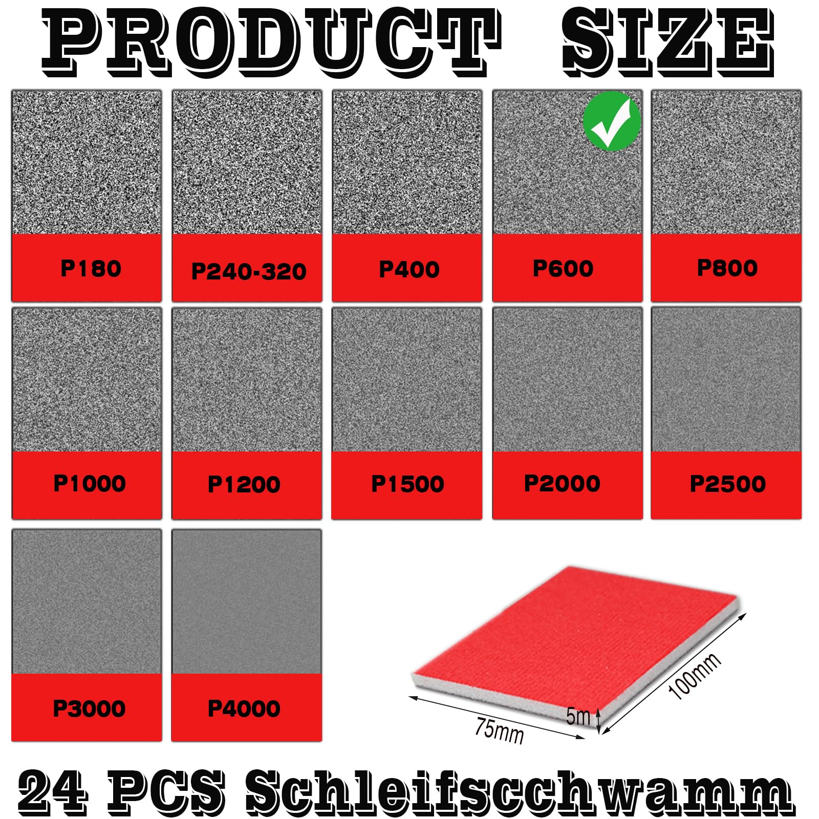 27-teiliges Schleifschwamm Set – Verschiedene Kö Produktbild-Vorschau 2