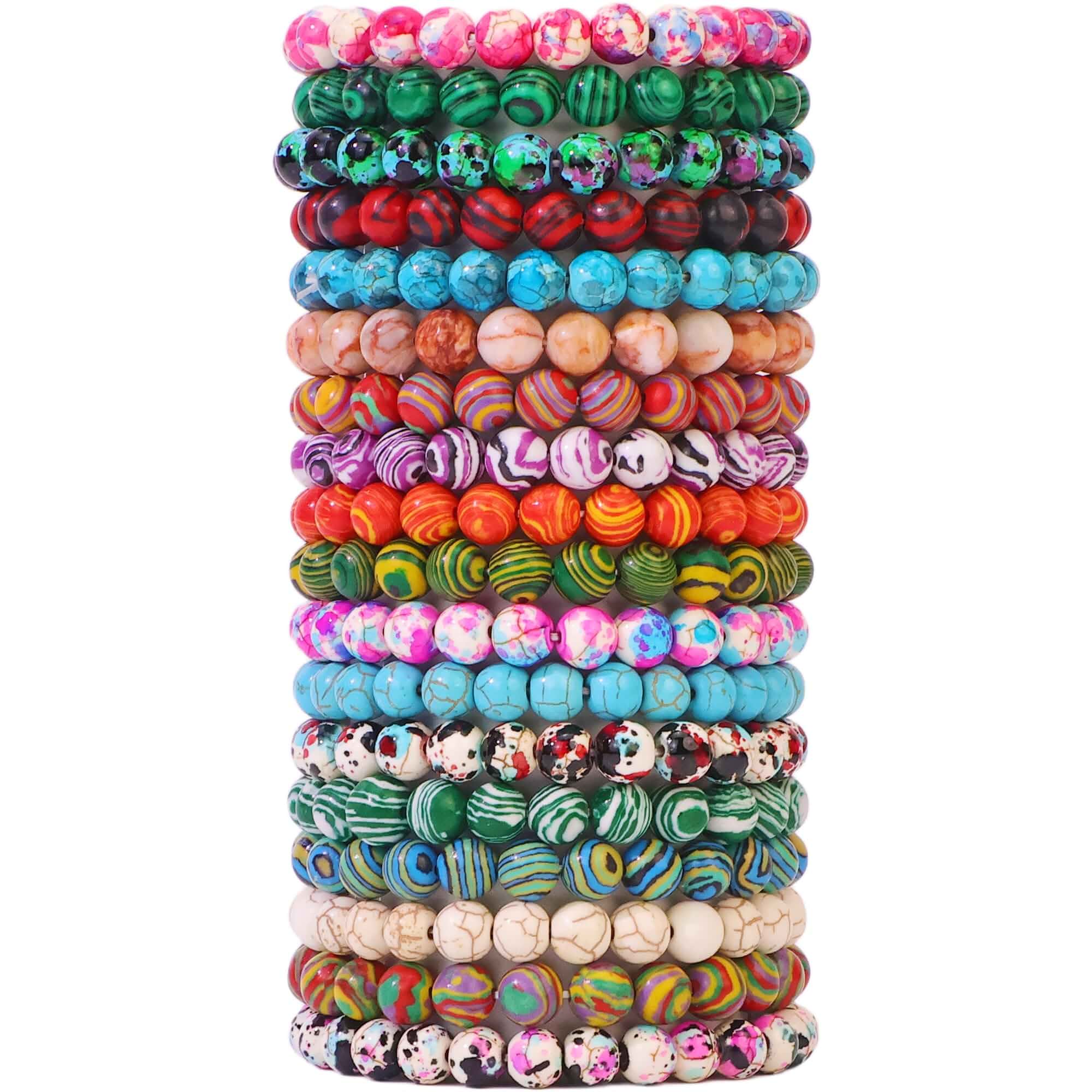 18PCS Boho Beaded Bracelets for Women, Stackable Stretch Bracelet Set 18PCS Set, Boho Beaded Bracelets, for Women Teen Girls, Stackable Stretch, Colorful Handmade, for Gifts Daily Wear