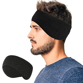 Arcweg Fleece Ear Warmers Winter Sports Headbands Thermal Stretchy Ear Muffs for Women Men Cycling Yoga Ski Running - image, photos