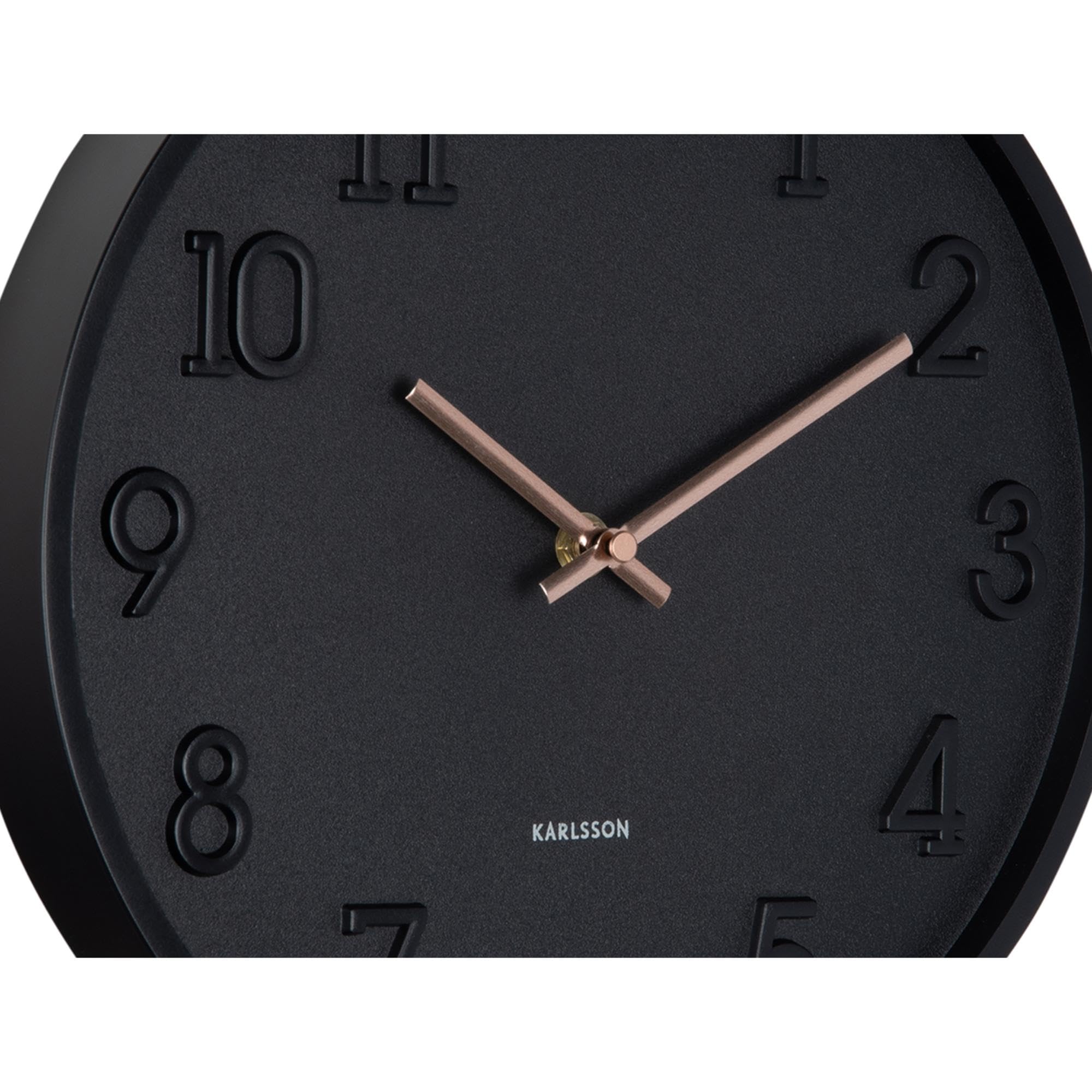 Karlsson Wanduhr New Classic – Doppelseitig, Schwarz, 38 Cm, Aus Aluminium, Moderne Wohnzimmeruhr
