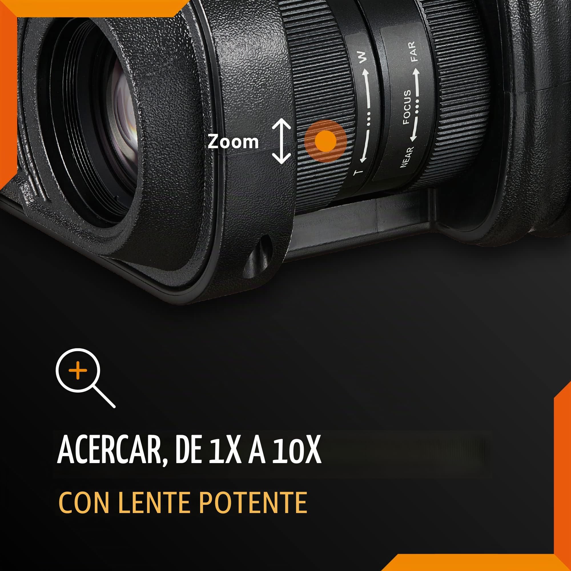 Prismaticos vision nocturna Nightfox Whisker | Zoom óptico ajustable 1-10x | Potente alcance de 900 pies | Graba videos, es recargable vía USB | 32GB de memoria, Catalejo de vision nocturna con cámara