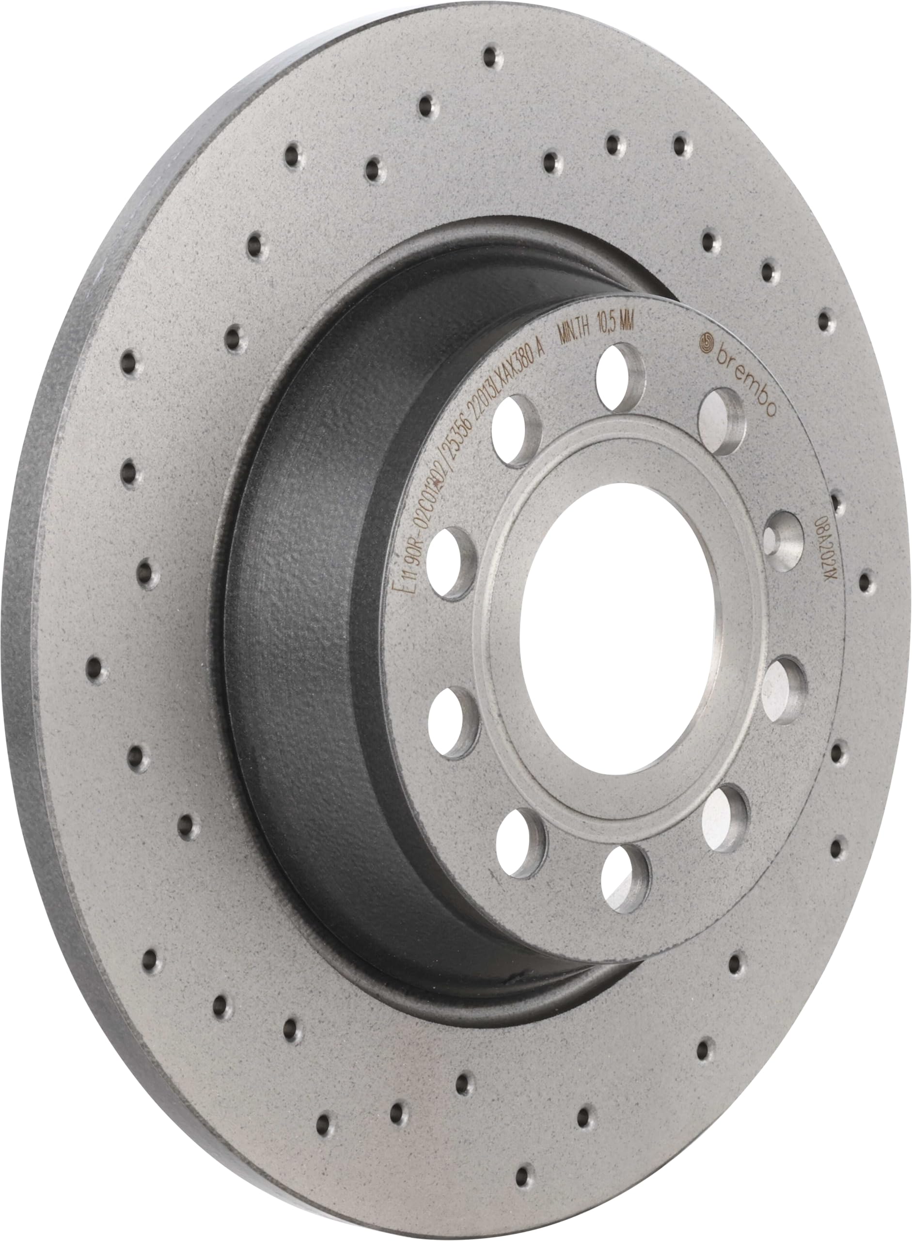 Brembo Xtra 08.A202.1X - Disco Freno Forato Posteriore, Set di 2
