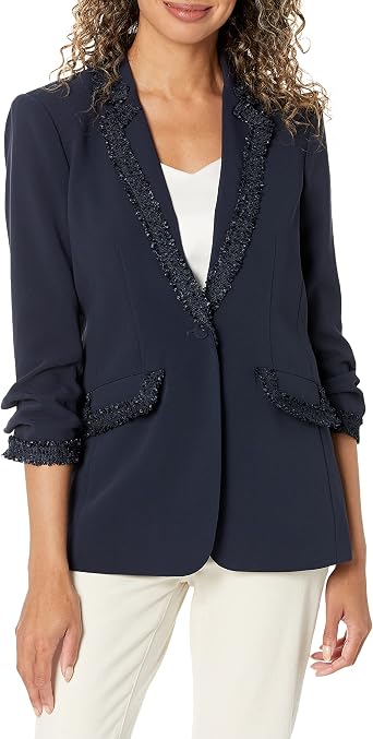 Blazer crepe con Bolsillos - Shaina Trendy Store