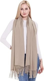 Vimate Wool Pashmina Scarf Shawl for Women - Super Soft Warm Wraps, 50% Wool Blend, 28x78" for Weddings, Evenings, Travel