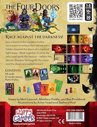 Miniatura 3 de Happy Camper - The Four Doors Emocionante juego cooperativo de Matt Leacock Ideal para viajes y juego en solitario
