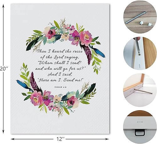 Miniatura 5 de Nogrit Isaías 68 Arte de pared cristiano, versículo de la Biblia, decoración de pared cristiana, decoración de pared cristiana, decoración de pared