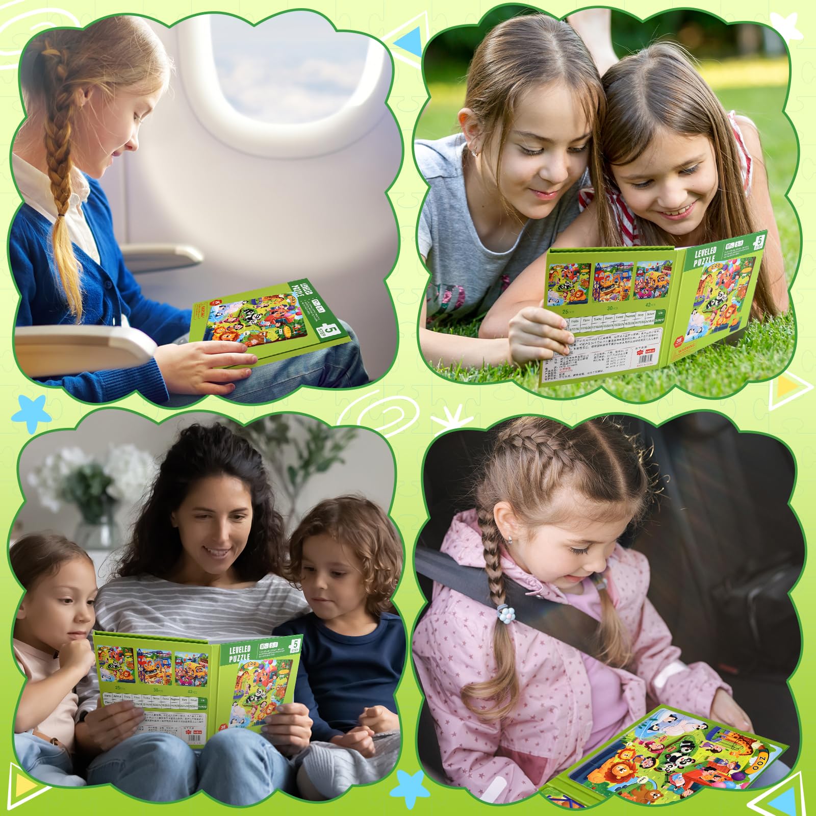Libro De Rompecabezas Magnético De Transporte NEBURORA – 97 Piezas En 3 Escenas, Juguete Educativo Para Viajes, Regalo Para Niños De 3+ Años