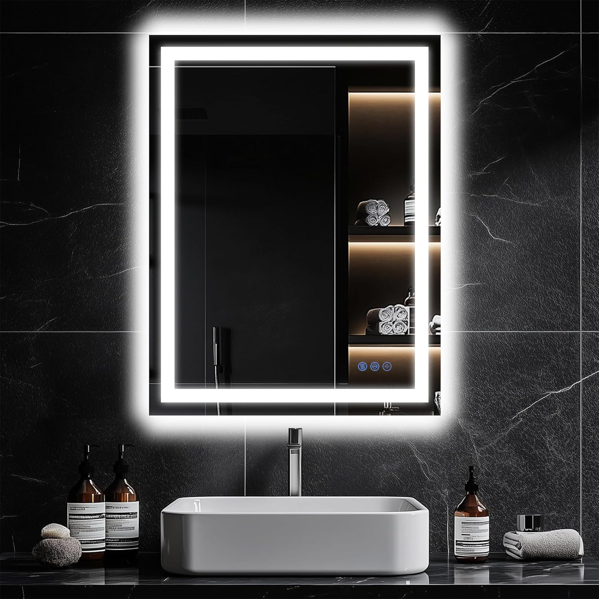 Miroir de salle de bain LED Antok pour illuminer votre routine