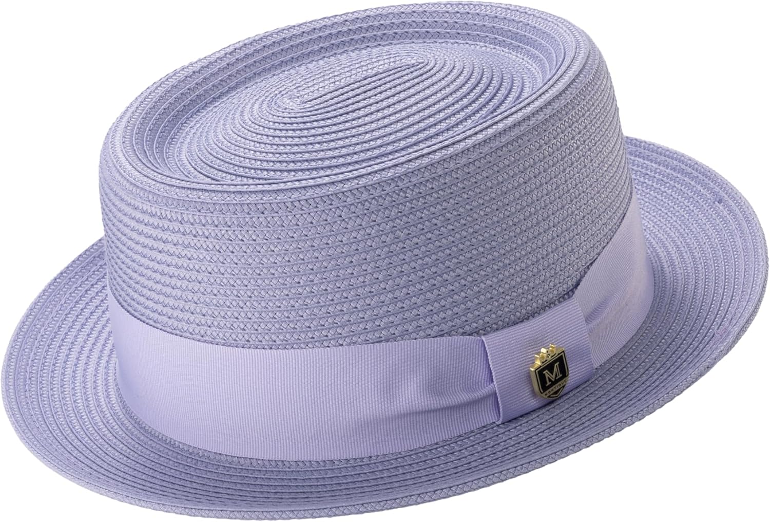 MONTIQUE Signature Ribbon Band Fedora Hat for Men | Fashionable & Elegant Design Porkpie Hat to Elevate Men’s Style | H-95
