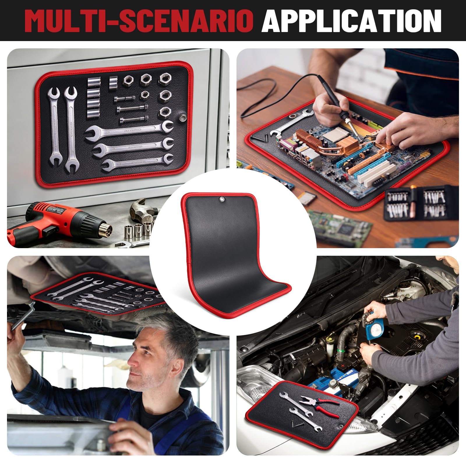 Magnetic Tool Mat - 40 Lbs Heavy Duty - 9.8"x12.9" Garage Organizer — Amazon image 7
