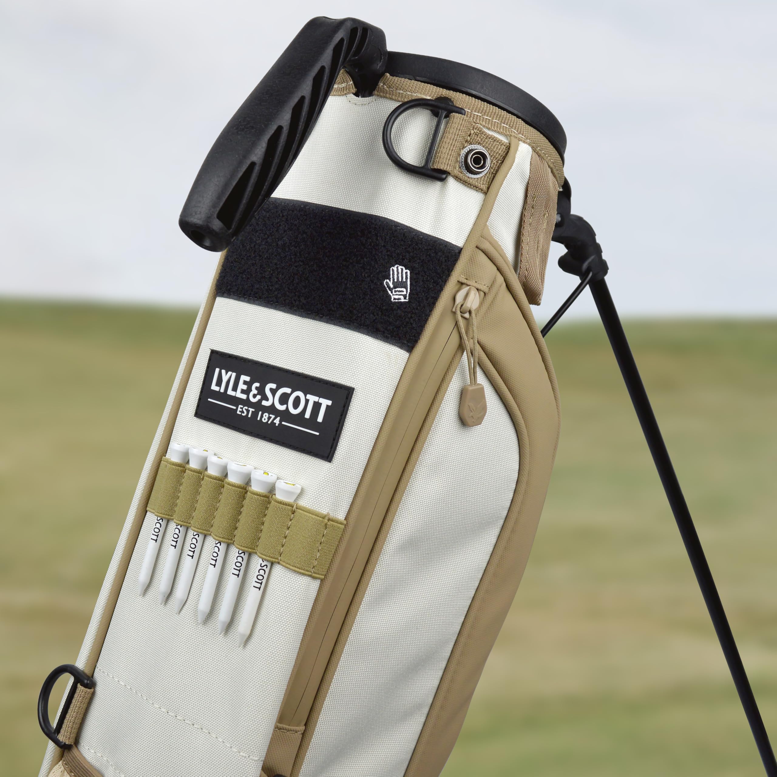 Lyle and Scott Gleneagle Golf Bag - Lightweight Golf Bags for Men with 3 Way Full Length Divider, Insulated Cool Pocket, Durable Handle, Retractable Stand, Padded Strap - Golf Stand Bag