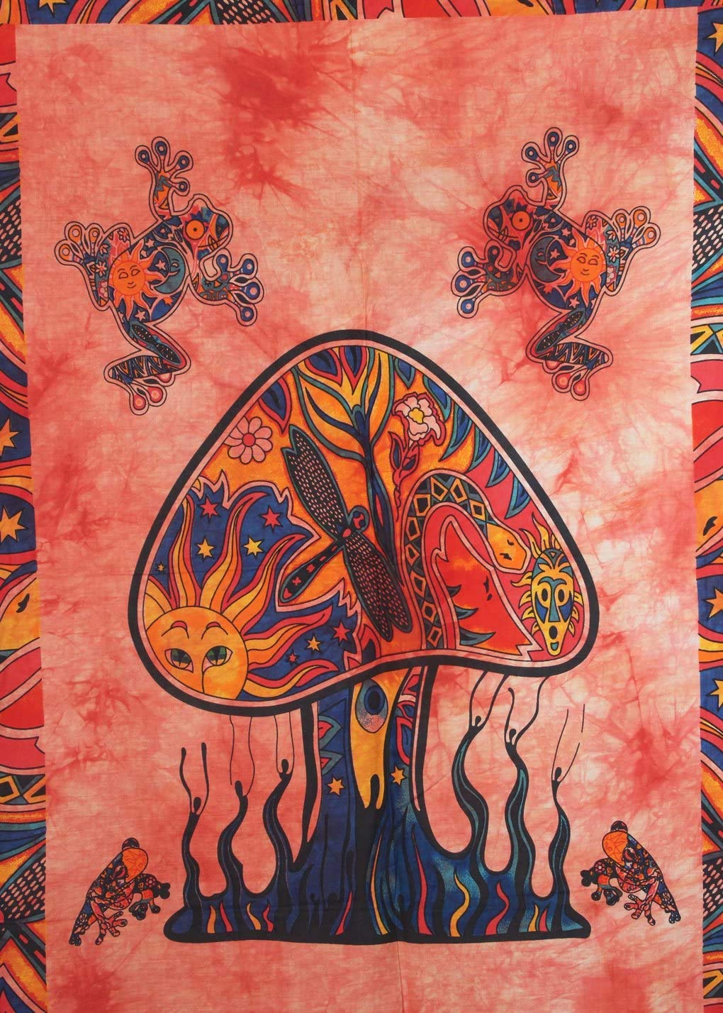 Psychedelic Mushroom Tapestry - Hippie Wall Art -5