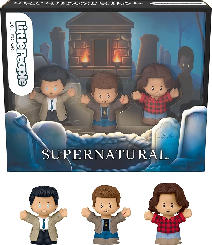 Supernatural is Returning 6 81tXiBc2Y L. AC SX679 Little People Collector Supernatural TV Show Special Edition Set, 3 Figures for Adults & Fans in Display Package