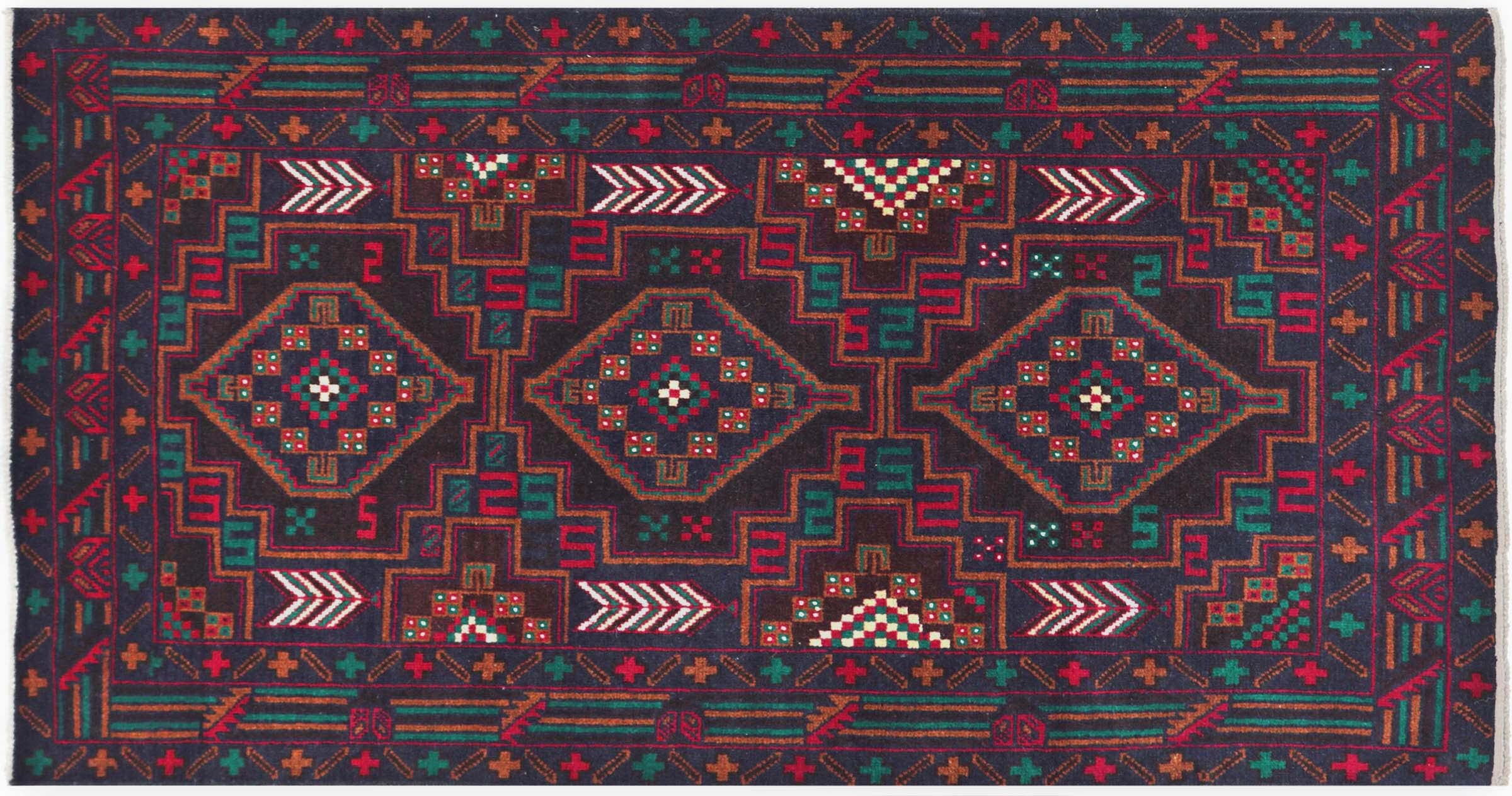 Tapis sol antidérapant Afghan 81 rouge oriental 100x150 cm pour sécuriser vos sols avec style