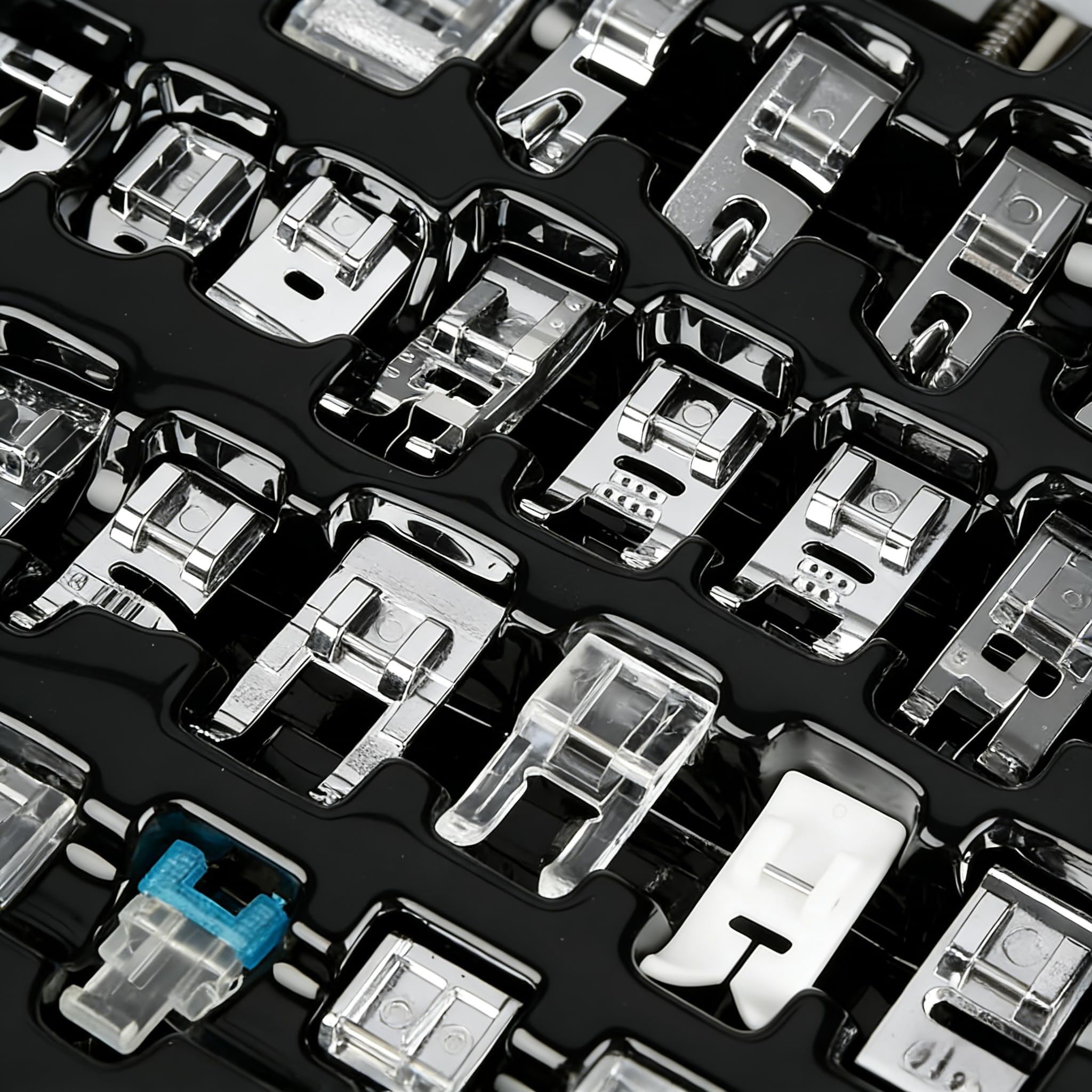 Lot de 62 Pieds Presseurs pour Machine à Coudre, Pièces De Machine à Coudre Multifonctionnelles pour Brother, Babylock, Singer, Elna, Toyota