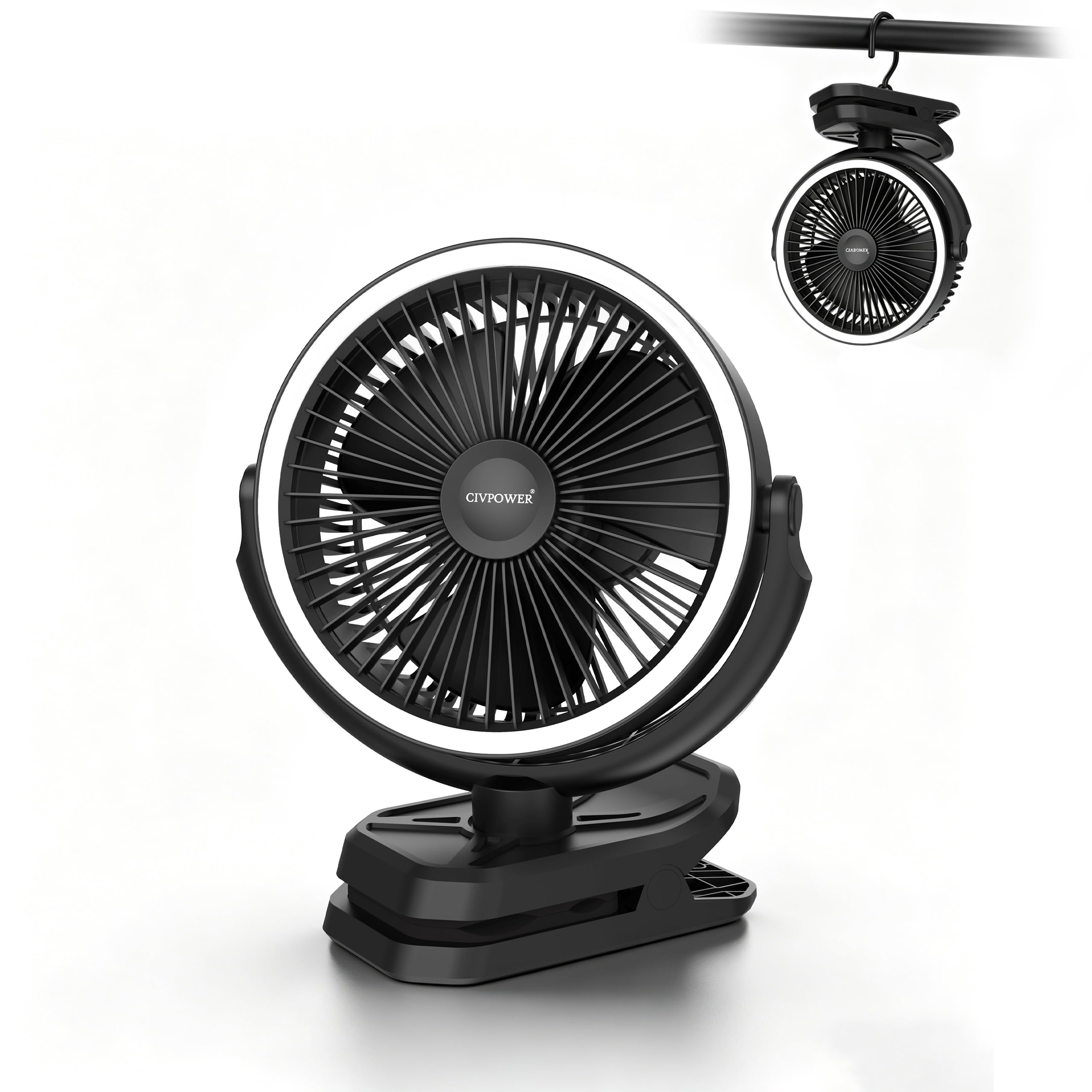 CIVPOWER 16000mAh Clip on Fan